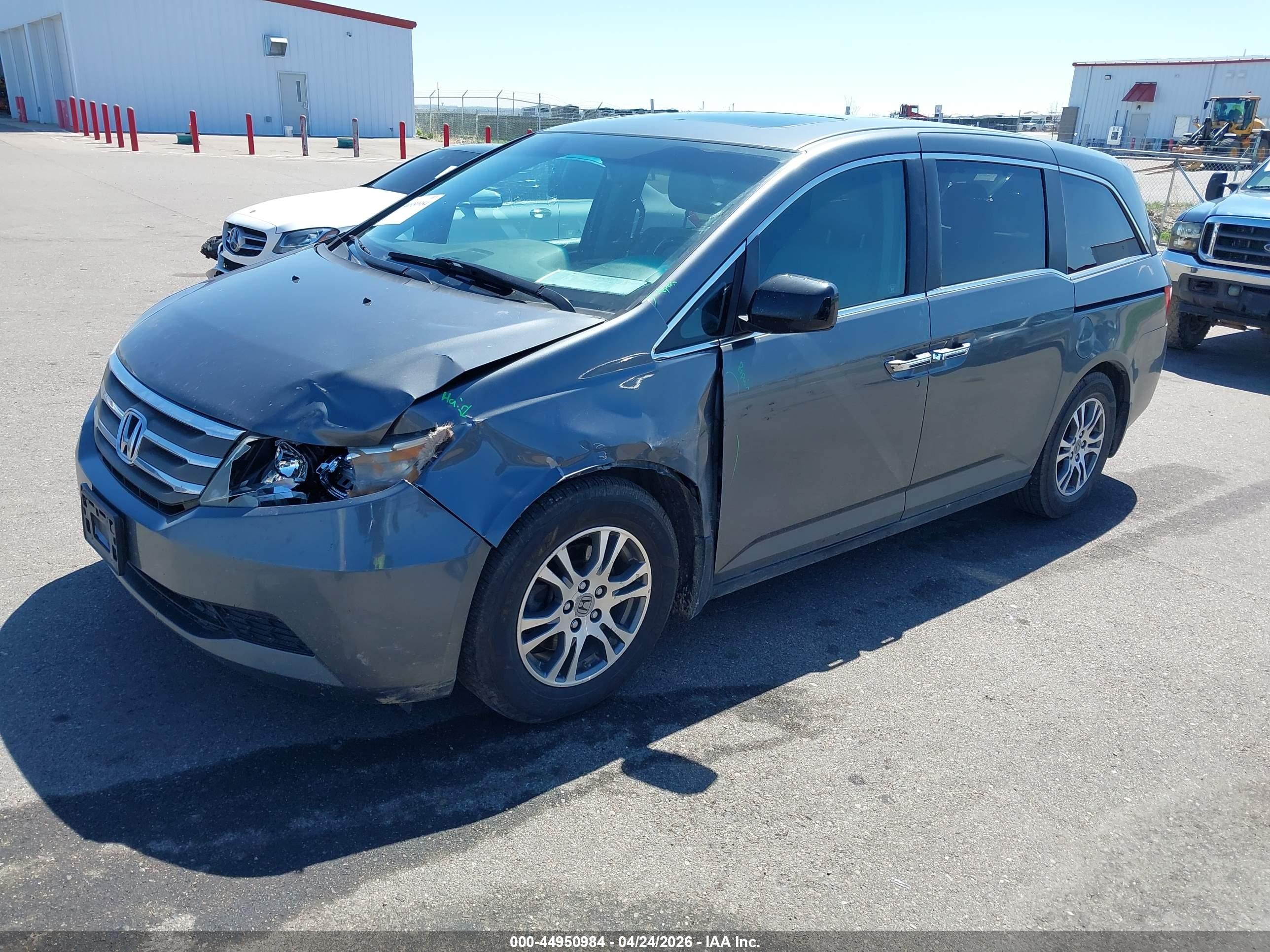 2012 Honda Odyssey Ex-l Gray vin: 5FNRL5H60CB127938