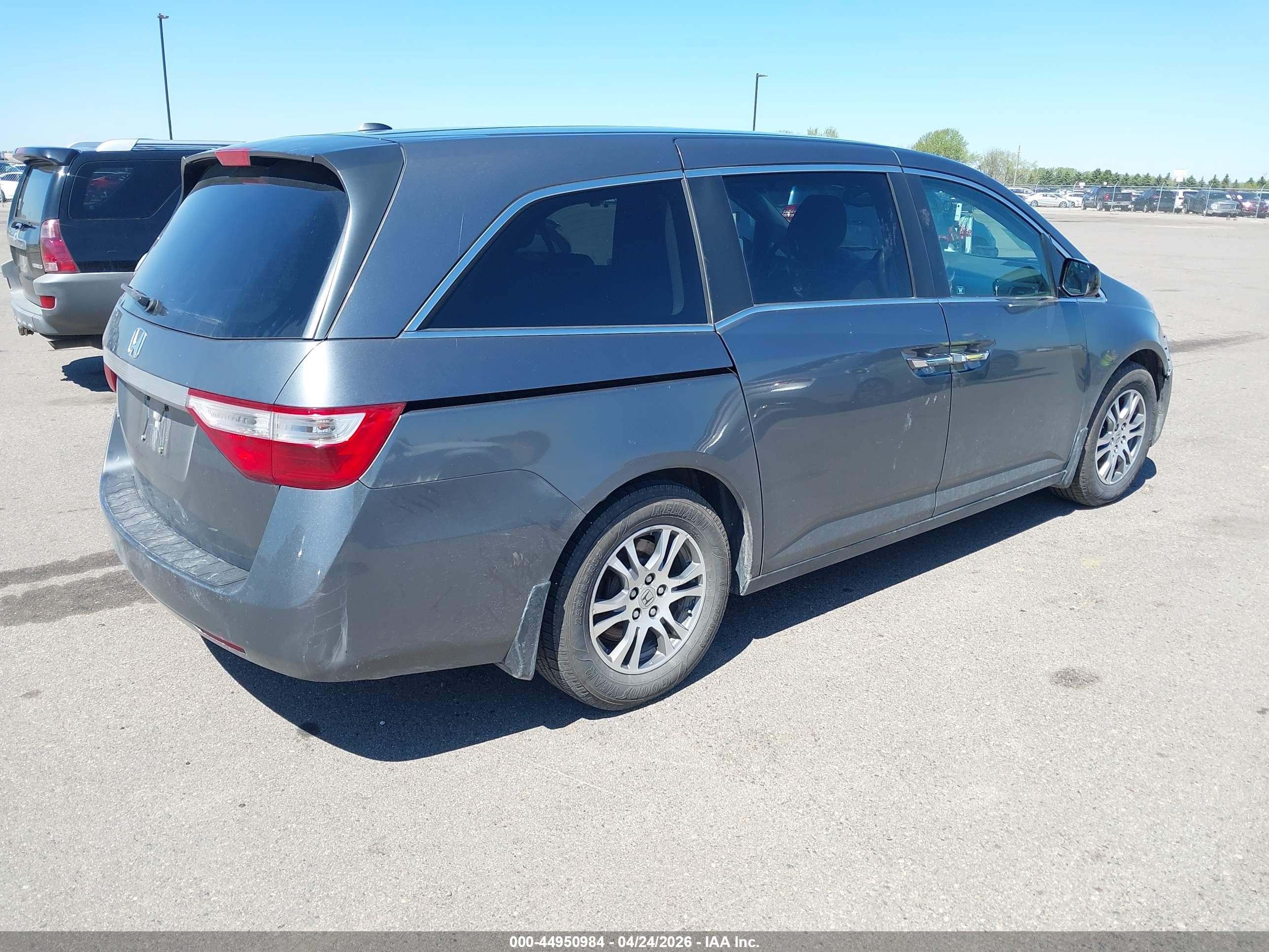 2012 Honda Odyssey Ex-l Gray vin: 5FNRL5H60CB127938