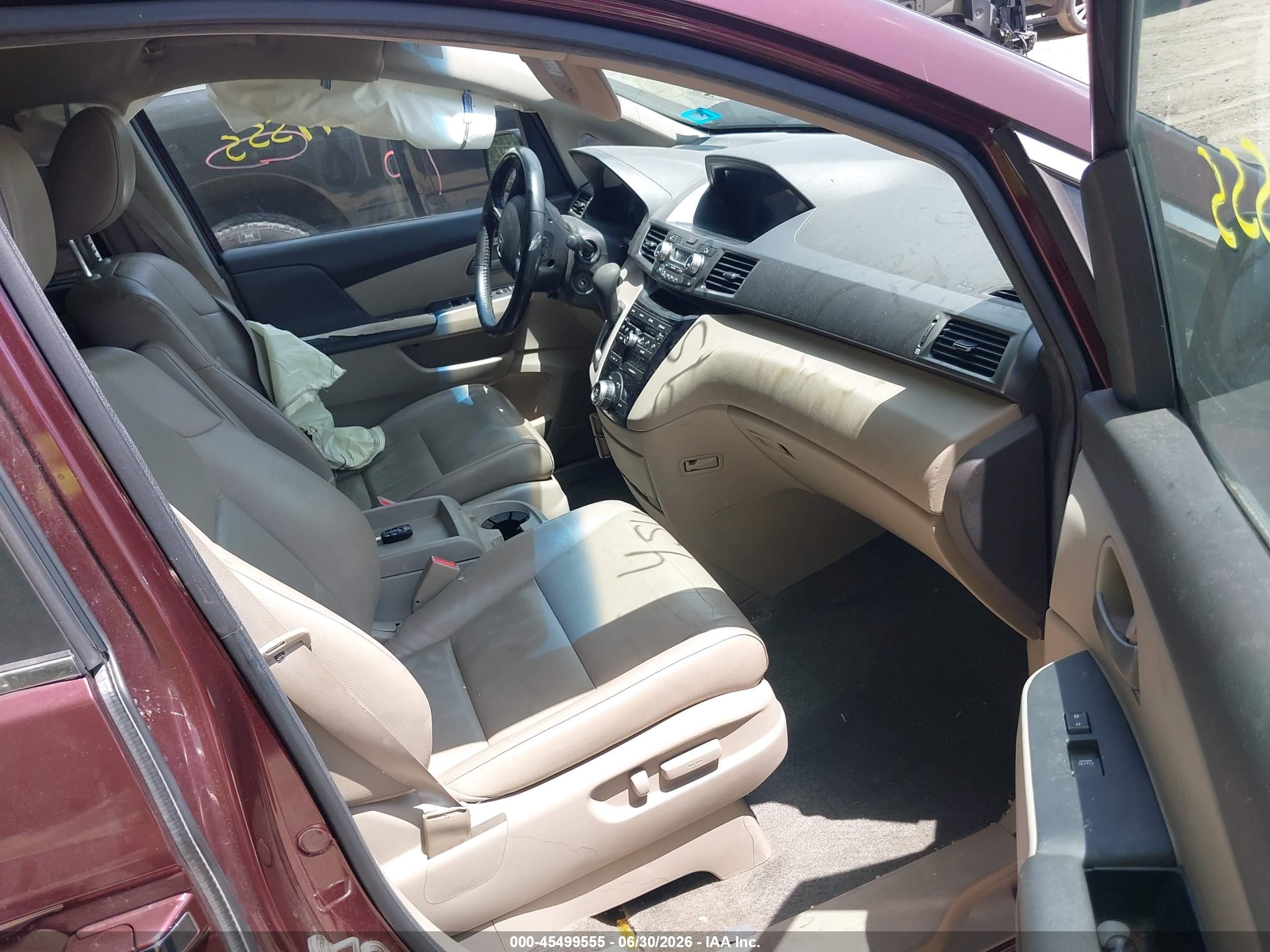 2012 Honda Odyssey Ex-l Maroon vin: 5FNRL5H60CB136607