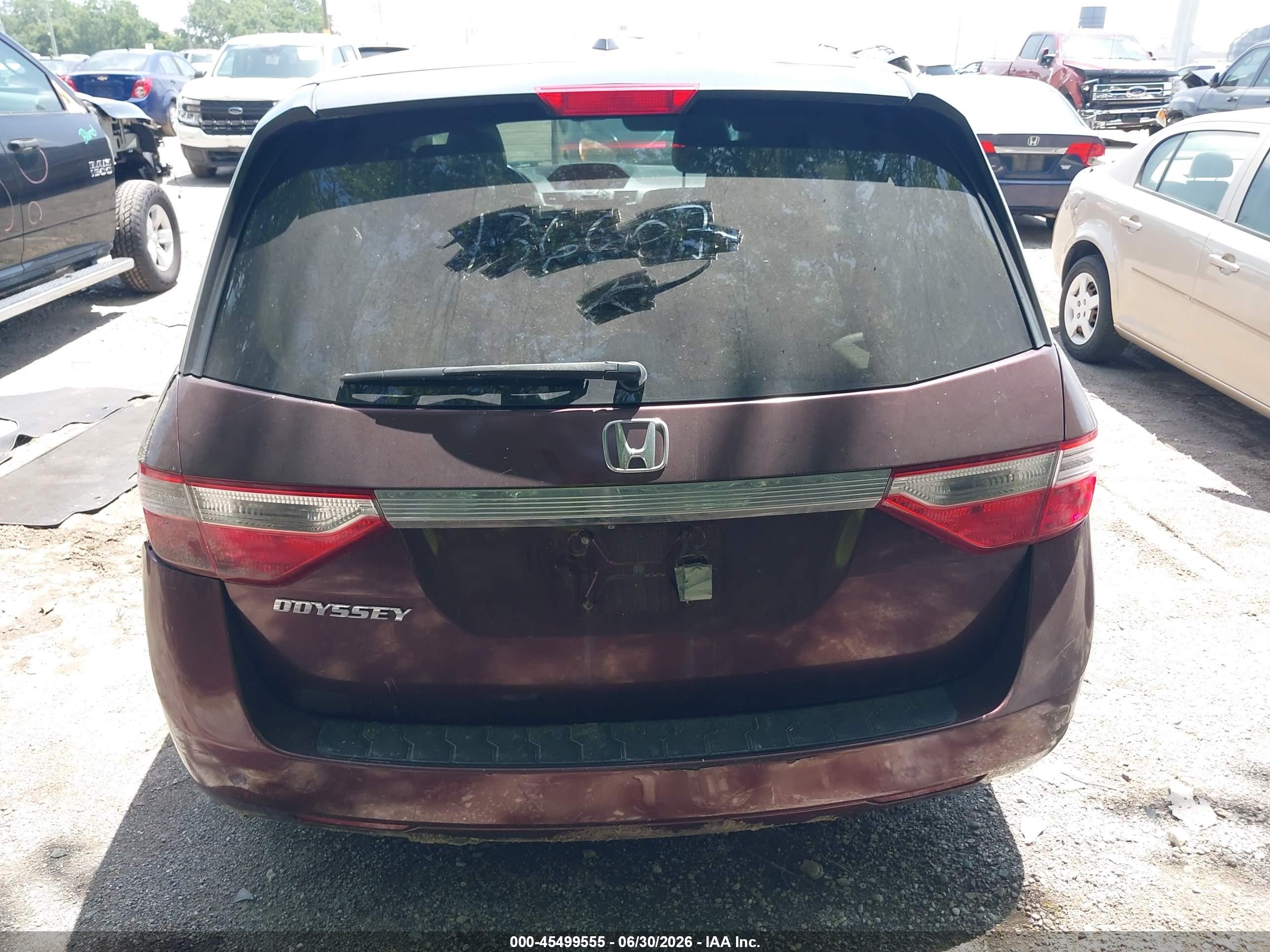 2012 Honda Odyssey Ex-l Maroon vin: 5FNRL5H60CB136607