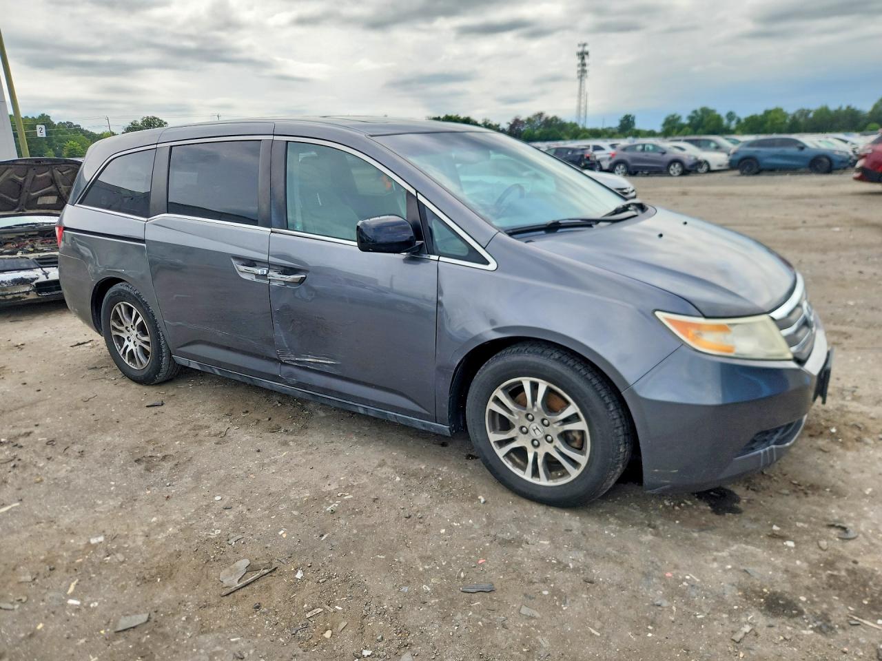 2012 Honda Odyssey Exl Gray vin: 5FNRL5H60CB137529