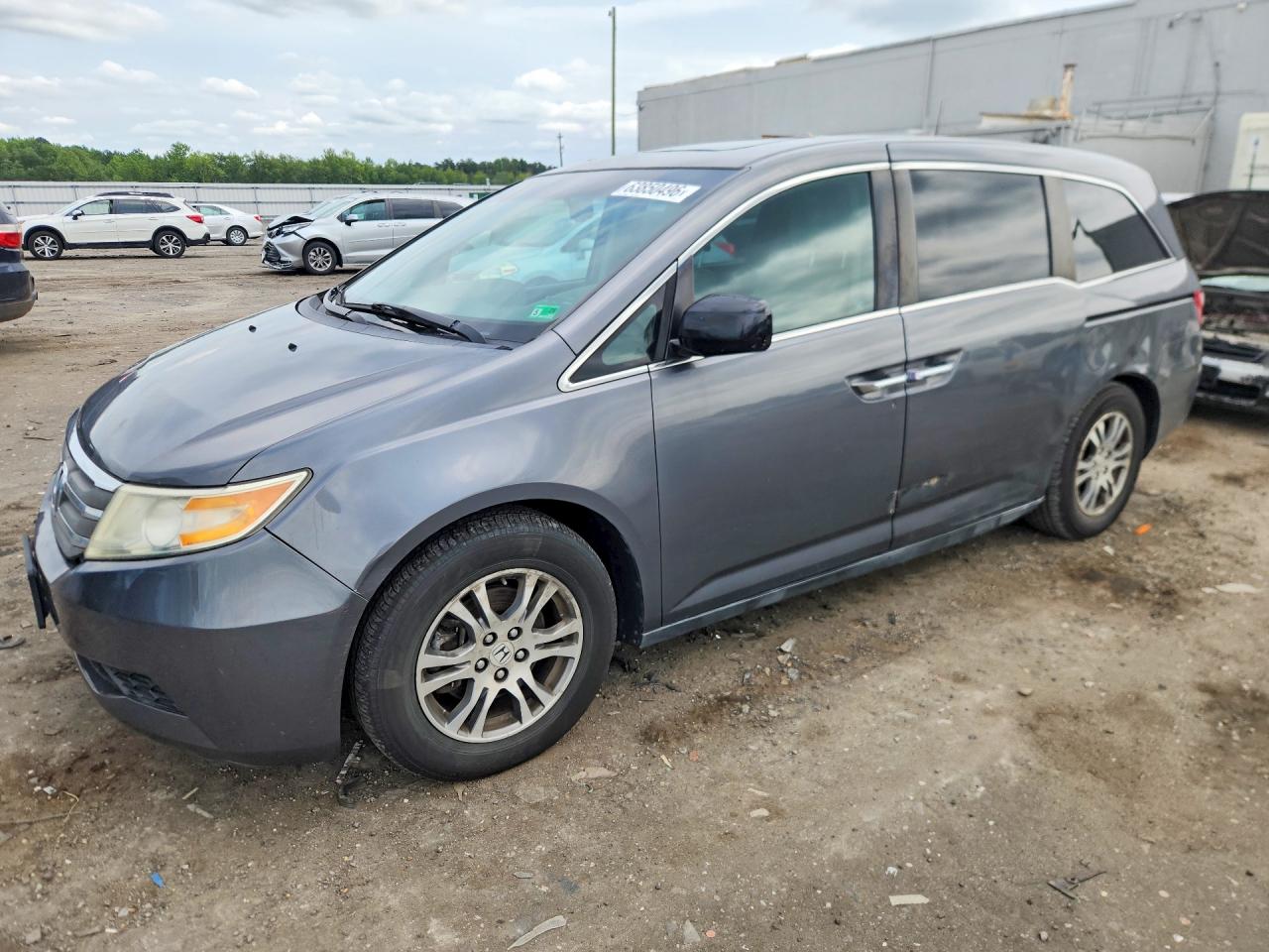 2012 Honda Odyssey Exl Gray vin: 5FNRL5H60CB137529