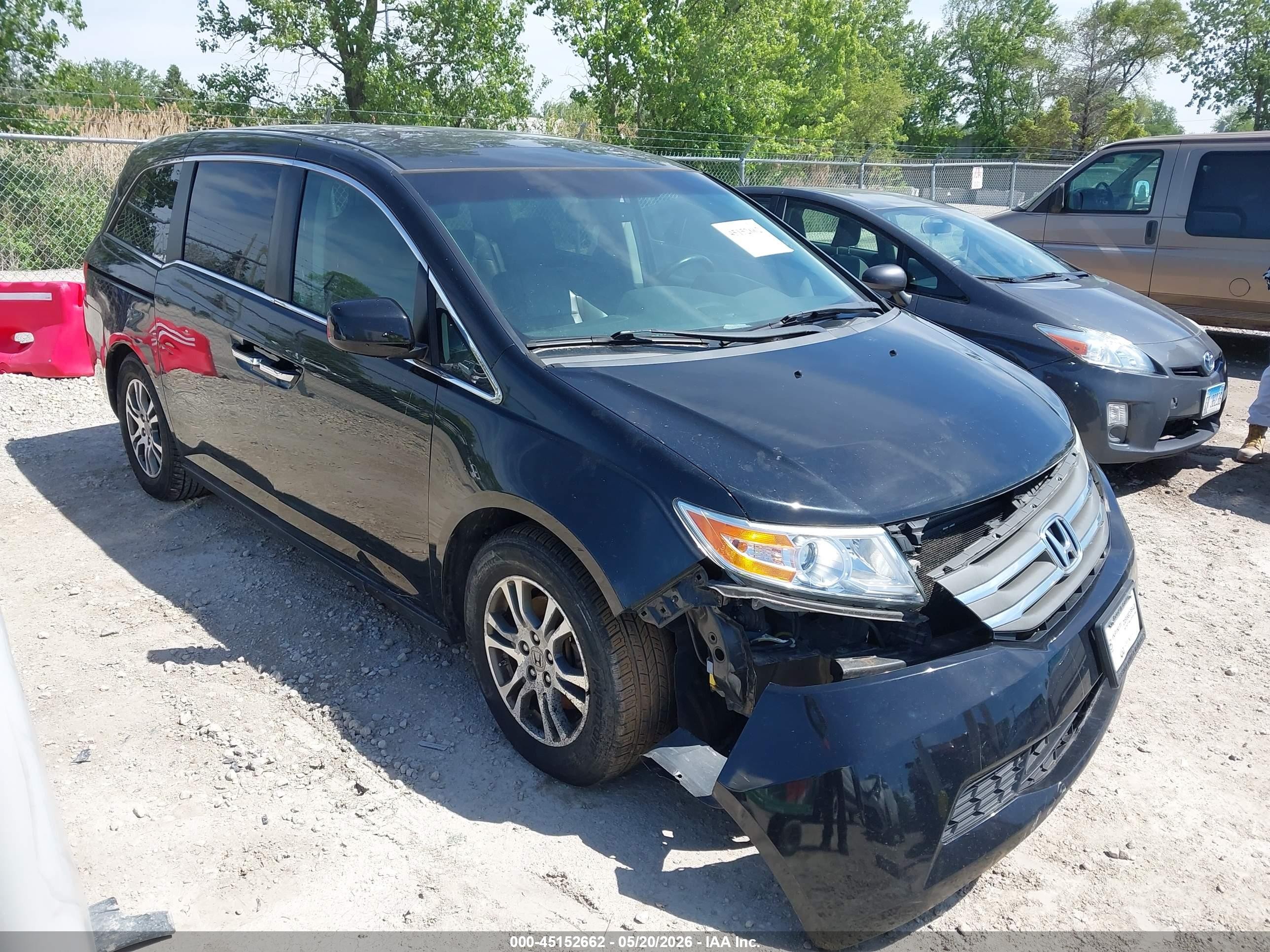 2012 Honda Odyssey Ex-l Black vin: 5FNRL5H60CB140950
