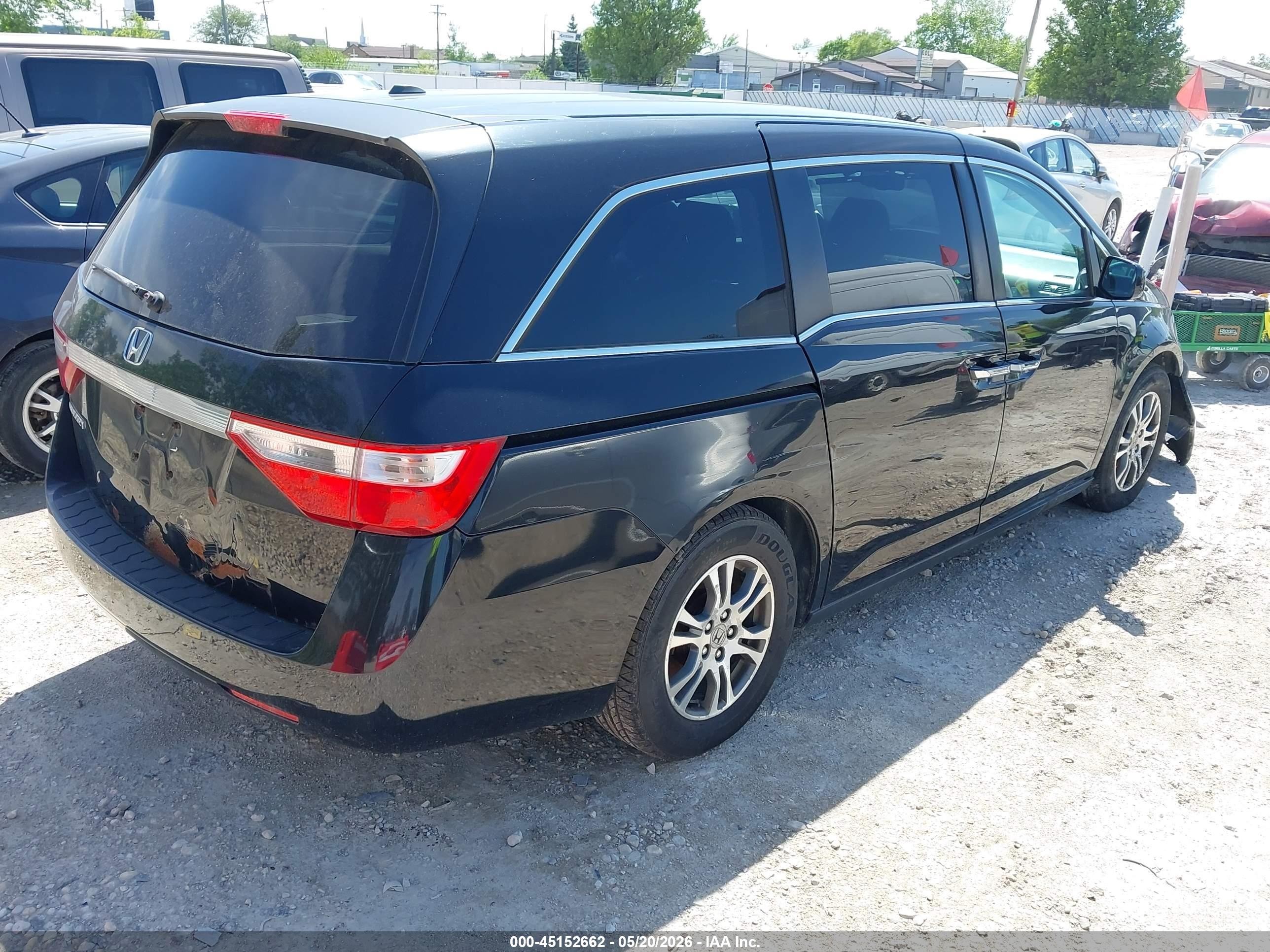 2012 Honda Odyssey Ex-l Black vin: 5FNRL5H60CB140950