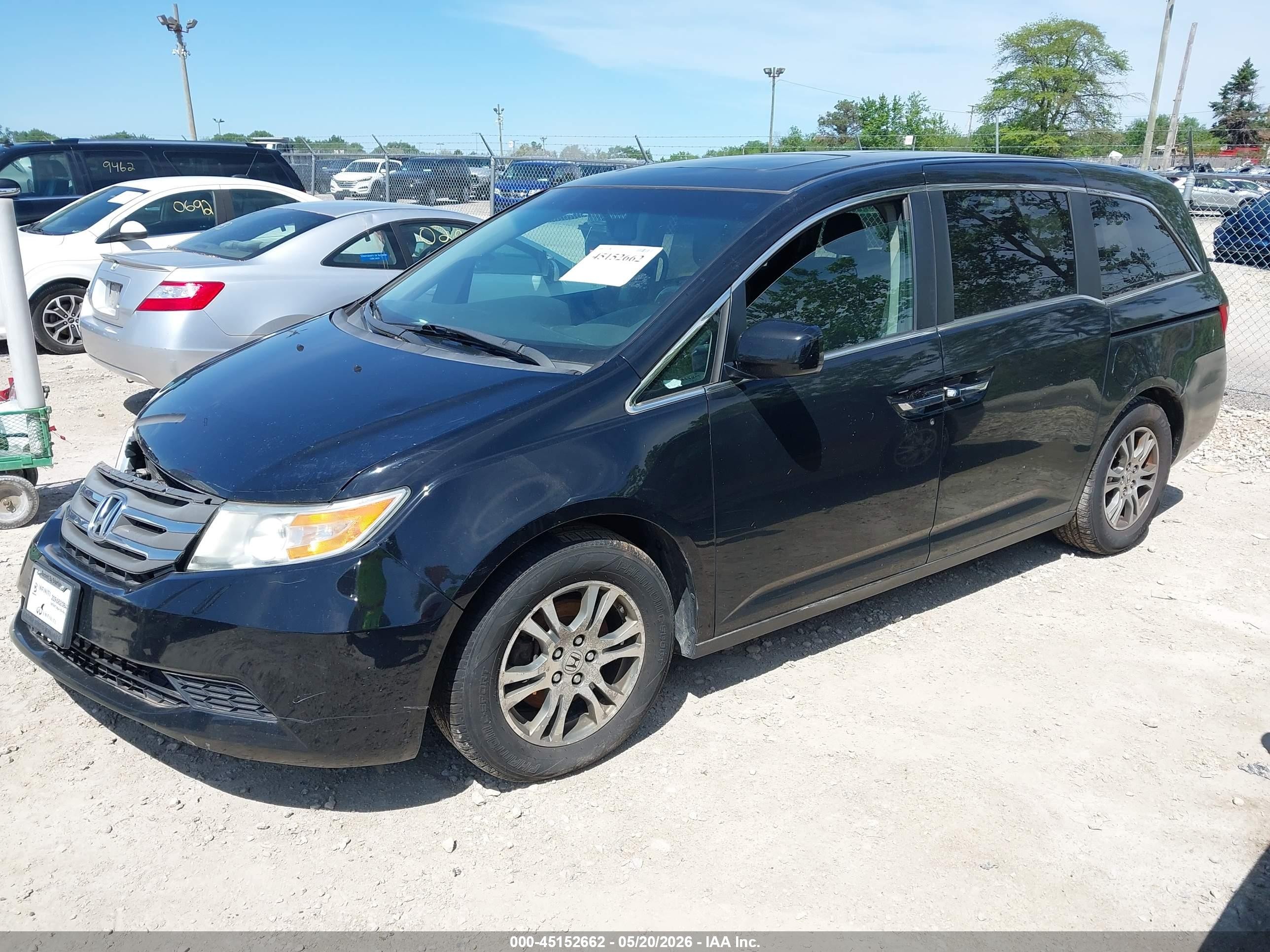 2012 Honda Odyssey Ex-l Black vin: 5FNRL5H60CB140950