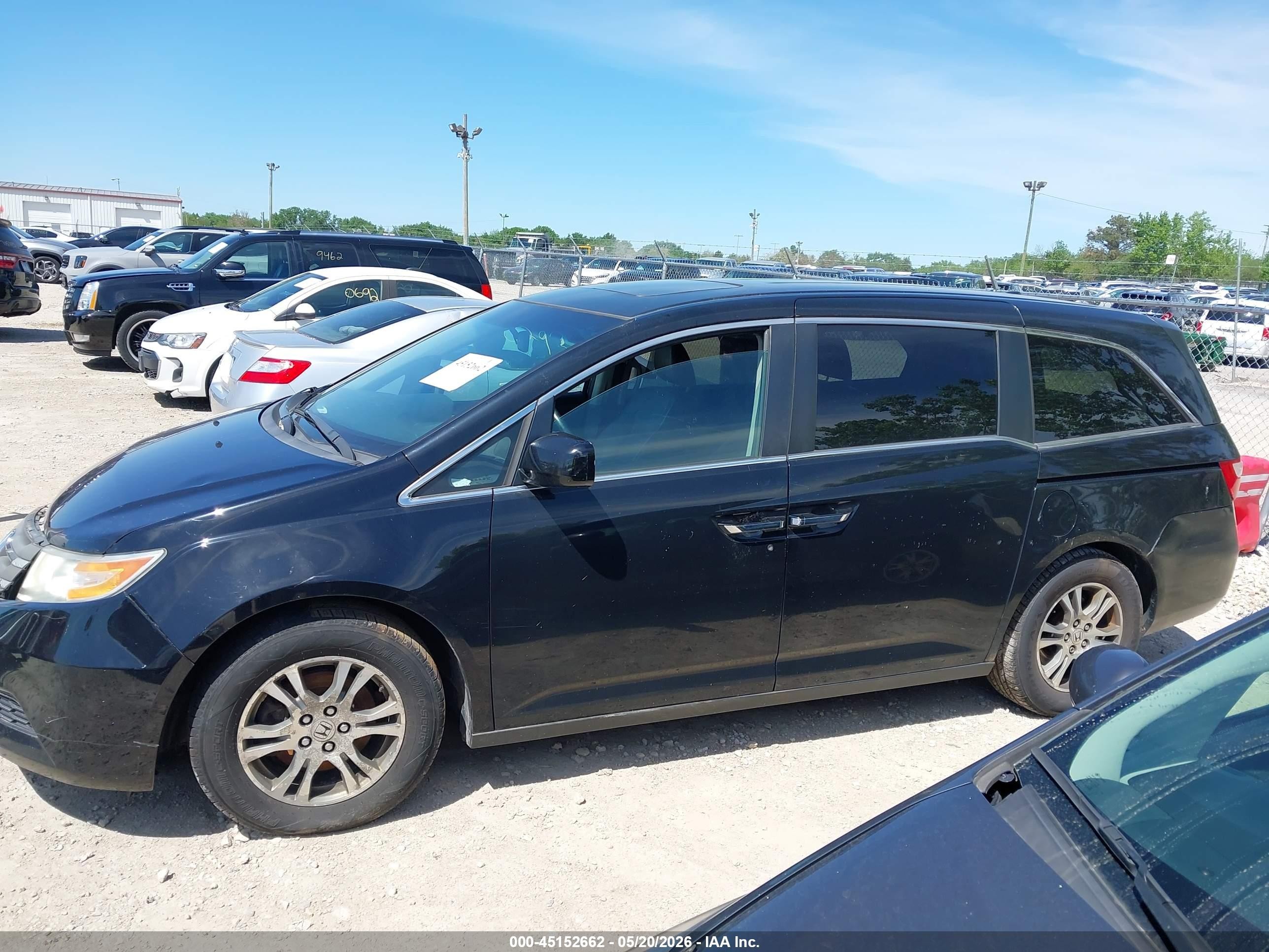 2012 Honda Odyssey Ex-l Black vin: 5FNRL5H60CB140950