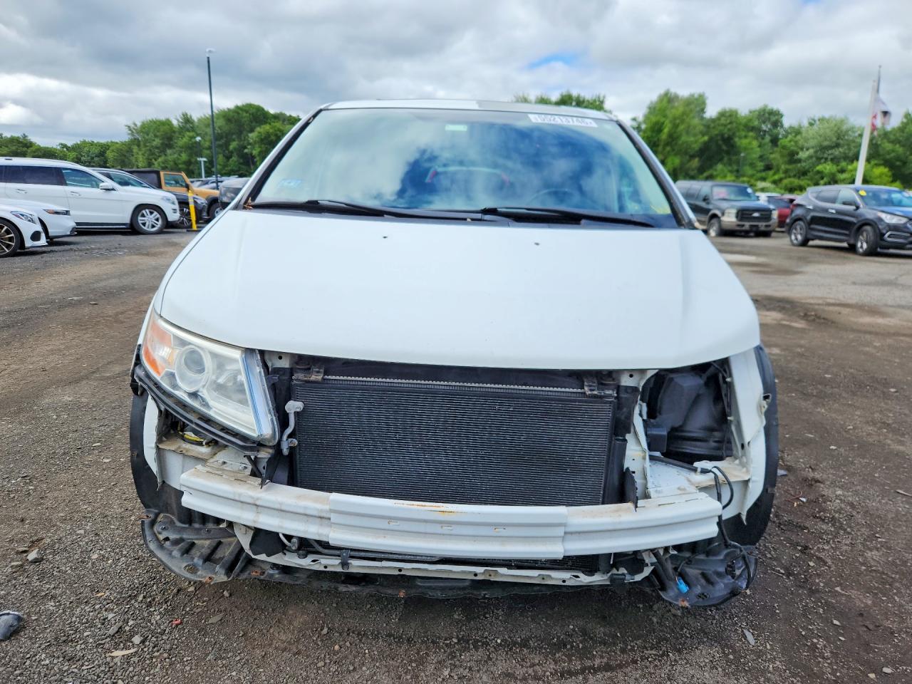 2013 Honda Odyssey Exl White vin: 5FNRL5H60DB013522