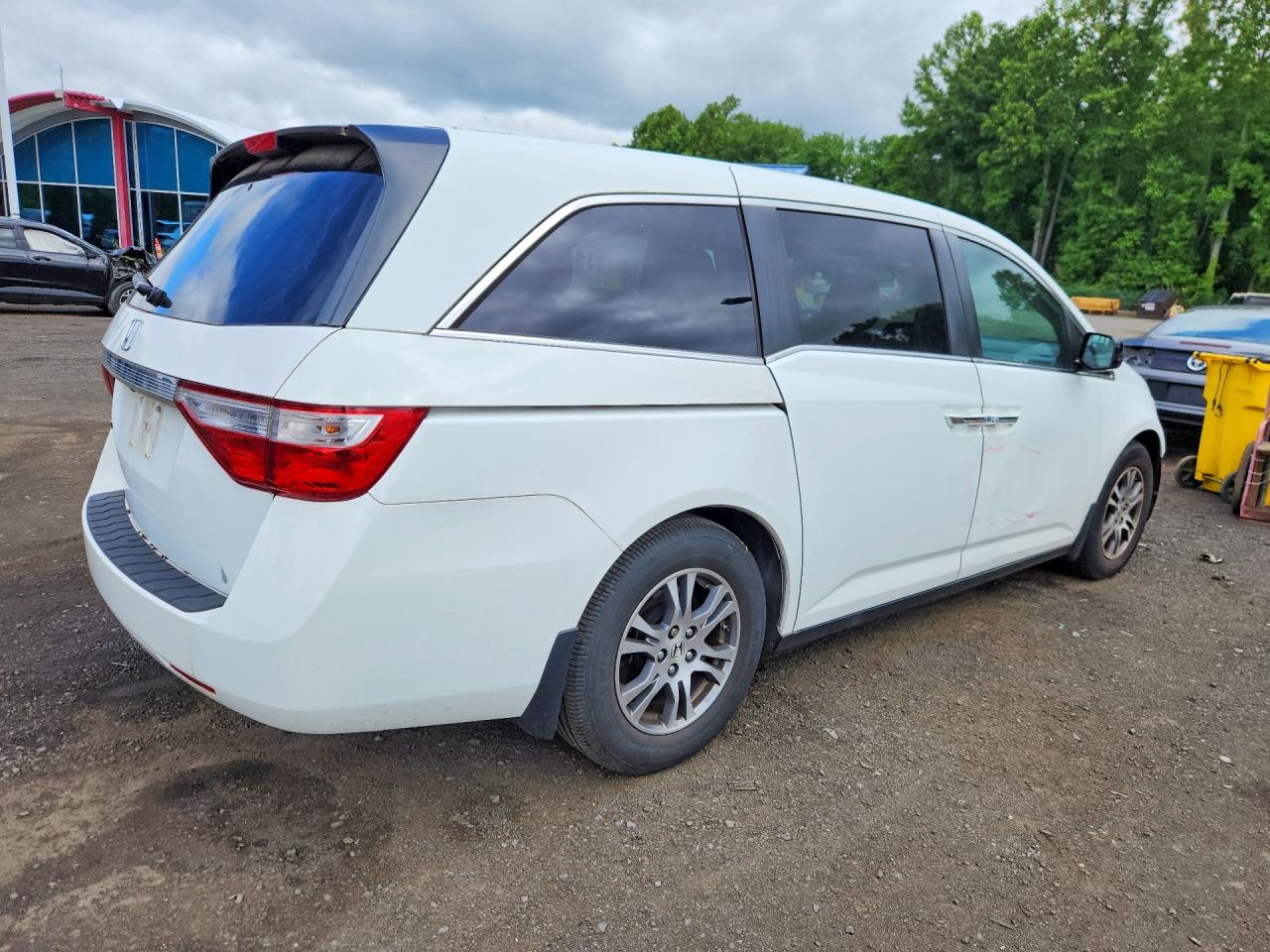 2013 Honda Odyssey Exl White vin: 5FNRL5H60DB013522