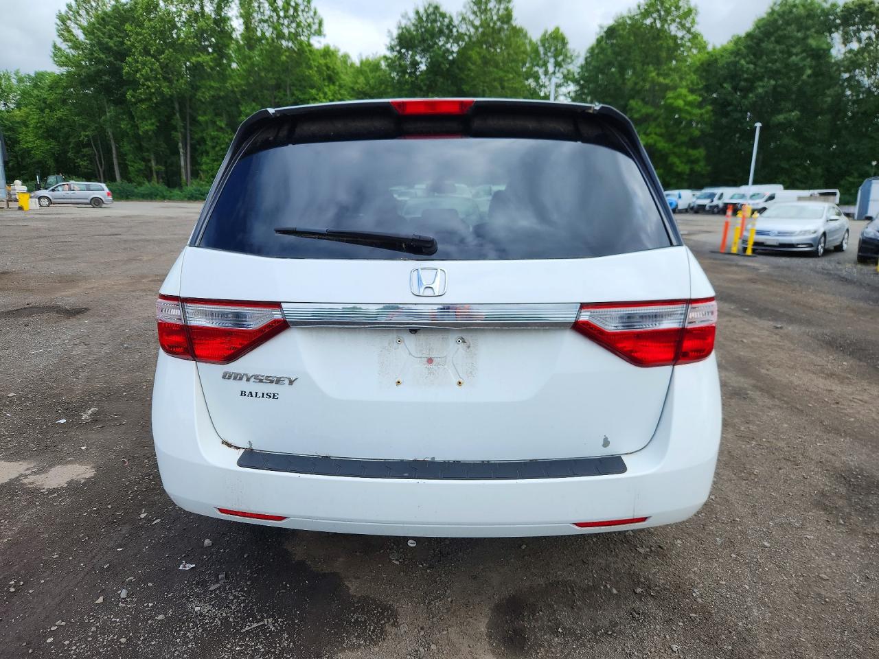 2013 Honda Odyssey Exl White vin: 5FNRL5H60DB013522