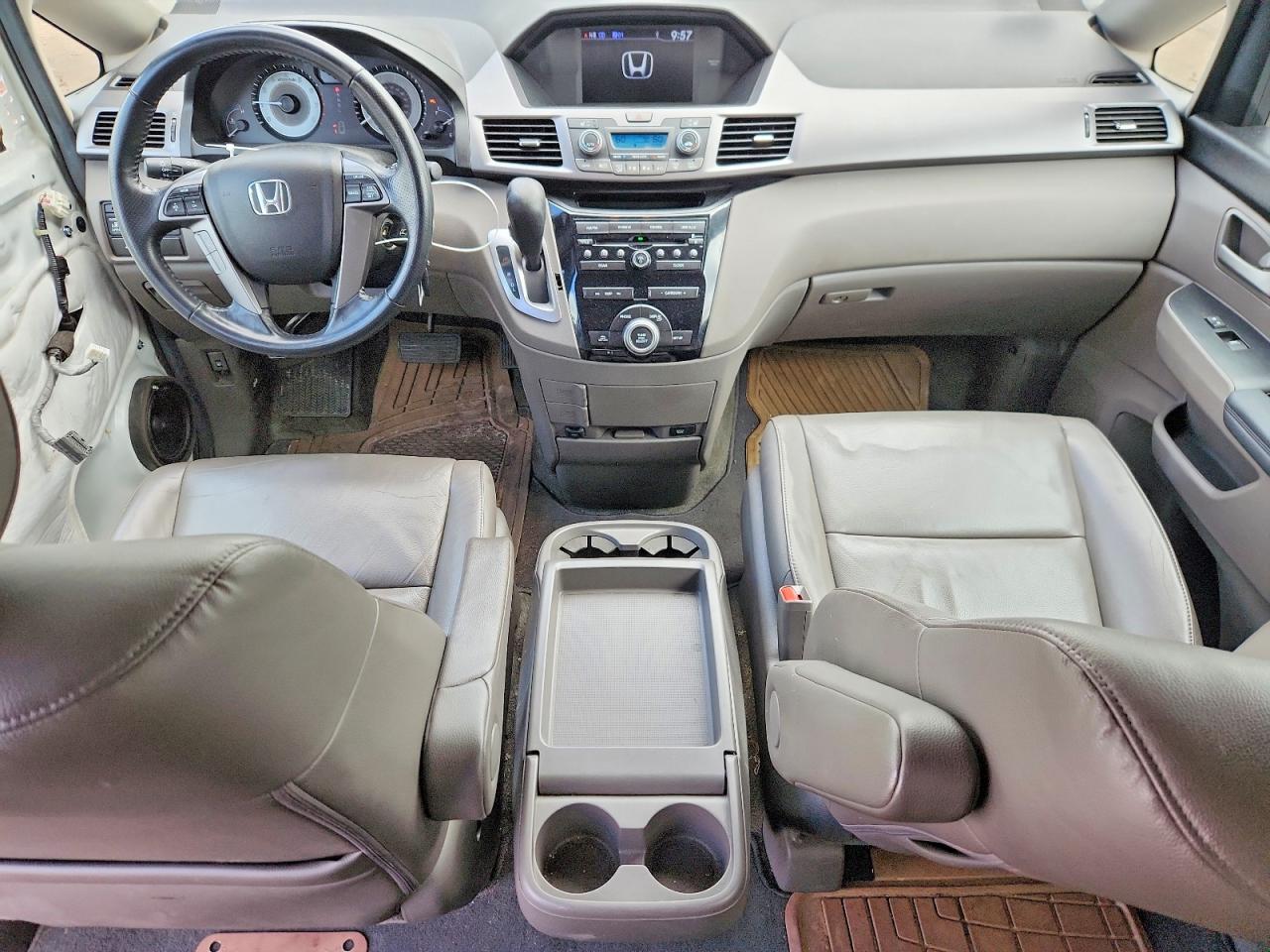 2013 Honda Odyssey Exl White vin: 5FNRL5H60DB013522