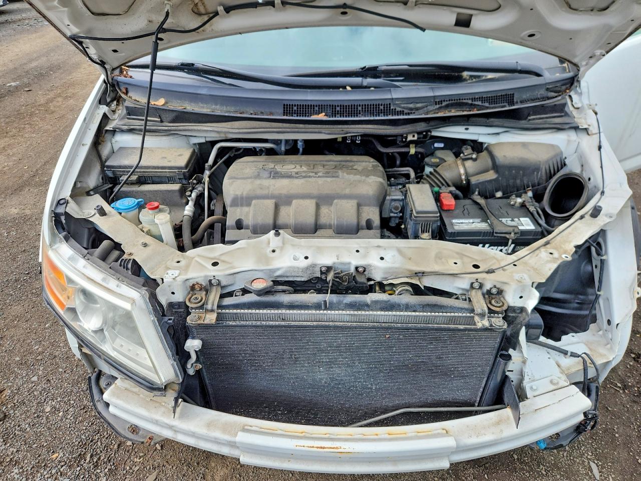 2013 Honda Odyssey Exl White vin: 5FNRL5H60DB013522