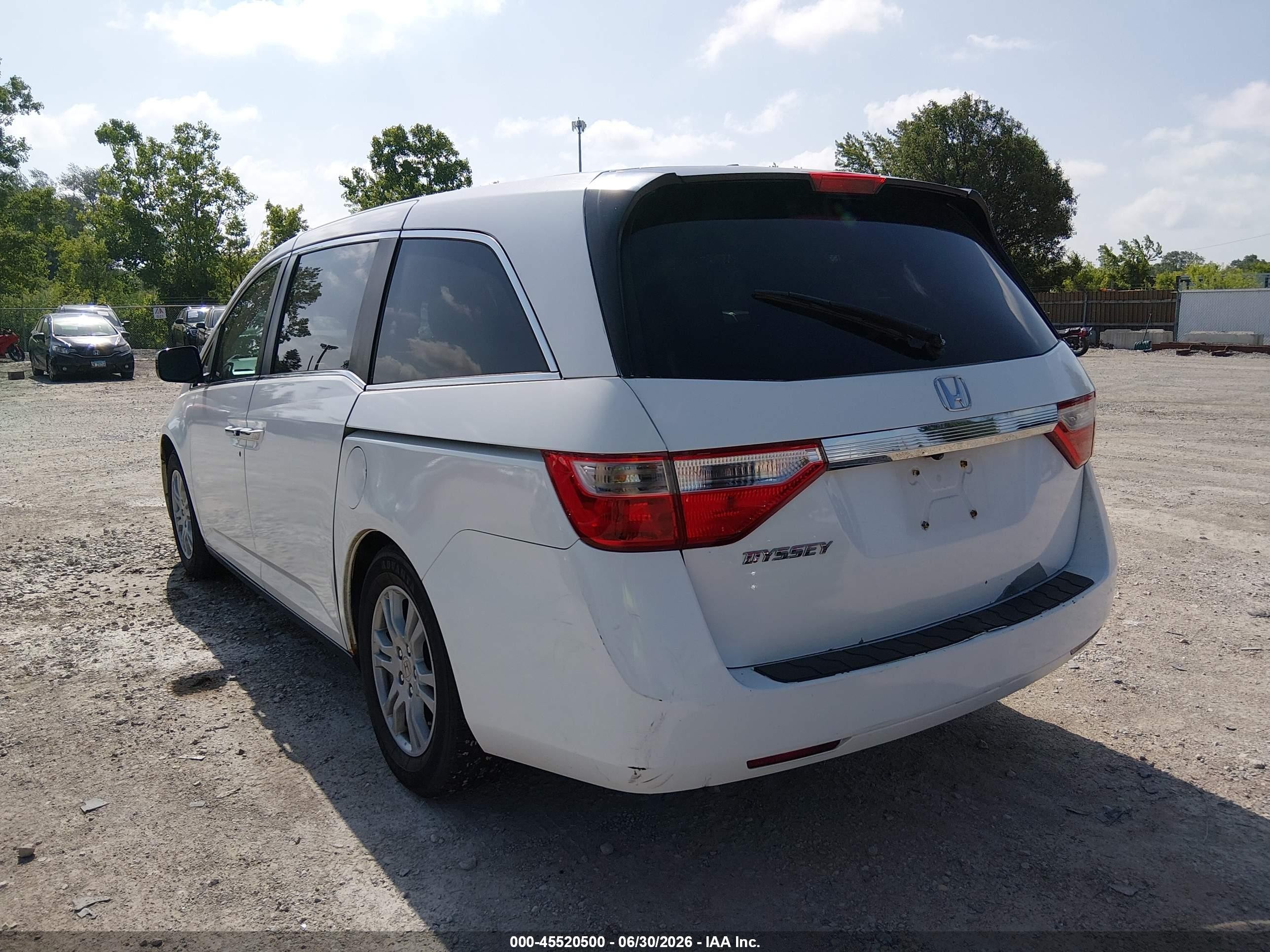 2013 Honda Odyssey Ex-l White vin: 5FNRL5H60DB014363
