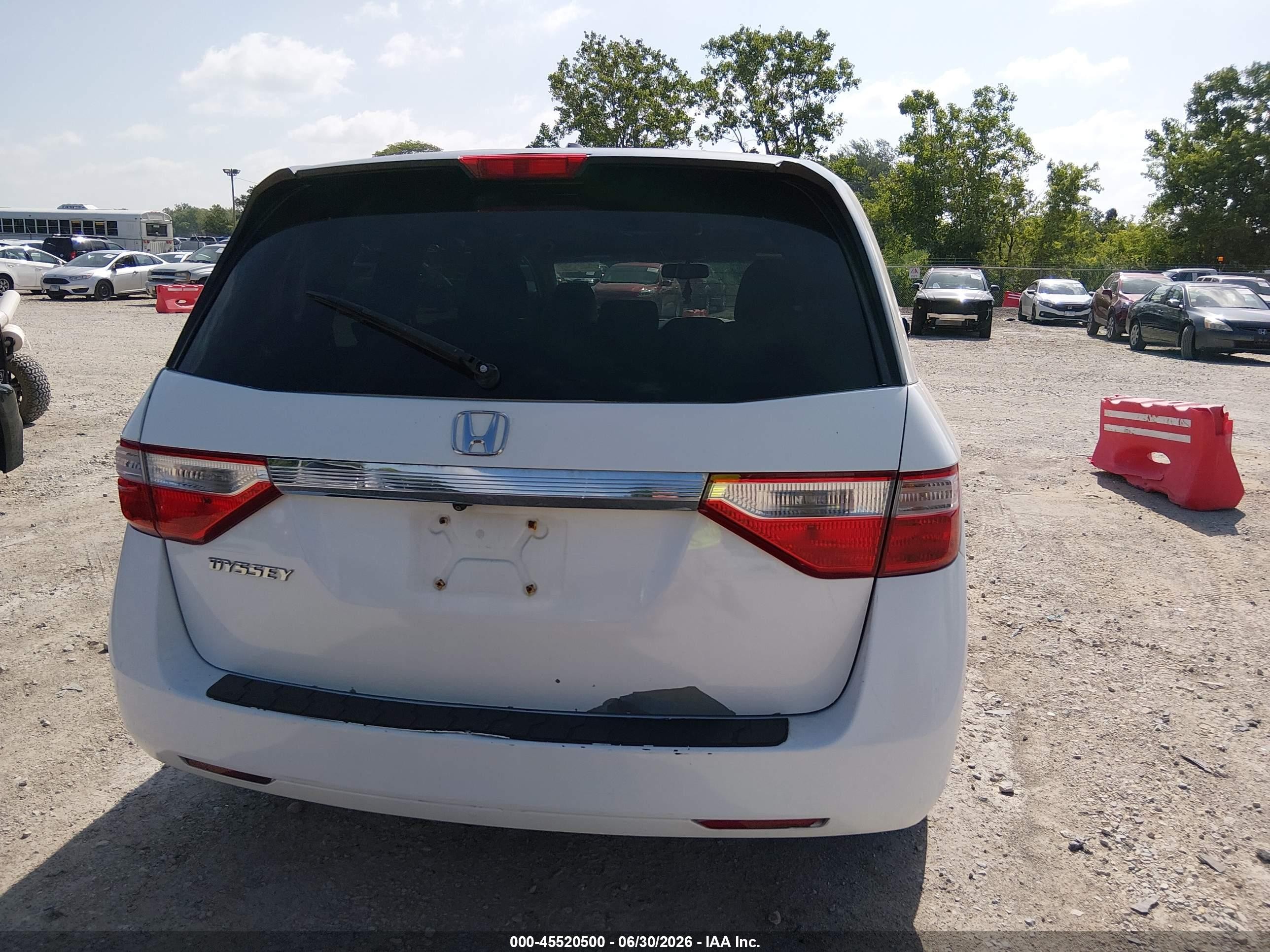2013 Honda Odyssey Ex-l White vin: 5FNRL5H60DB014363