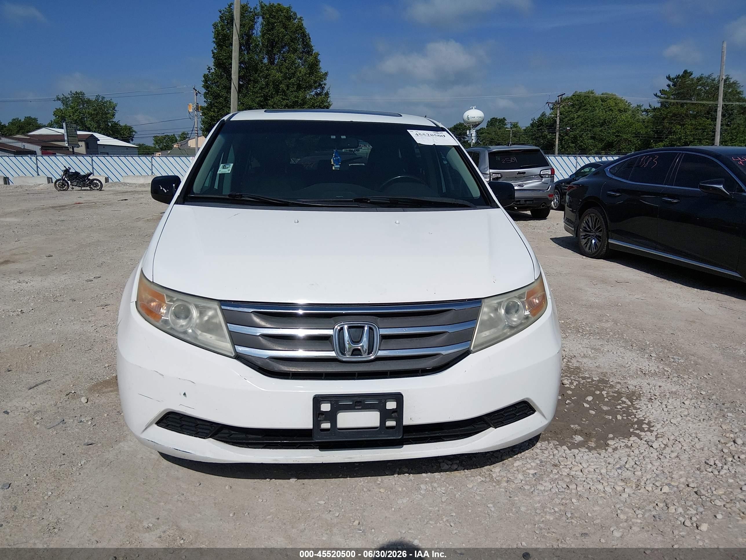 2013 Honda Odyssey Ex-l White vin: 5FNRL5H60DB014363