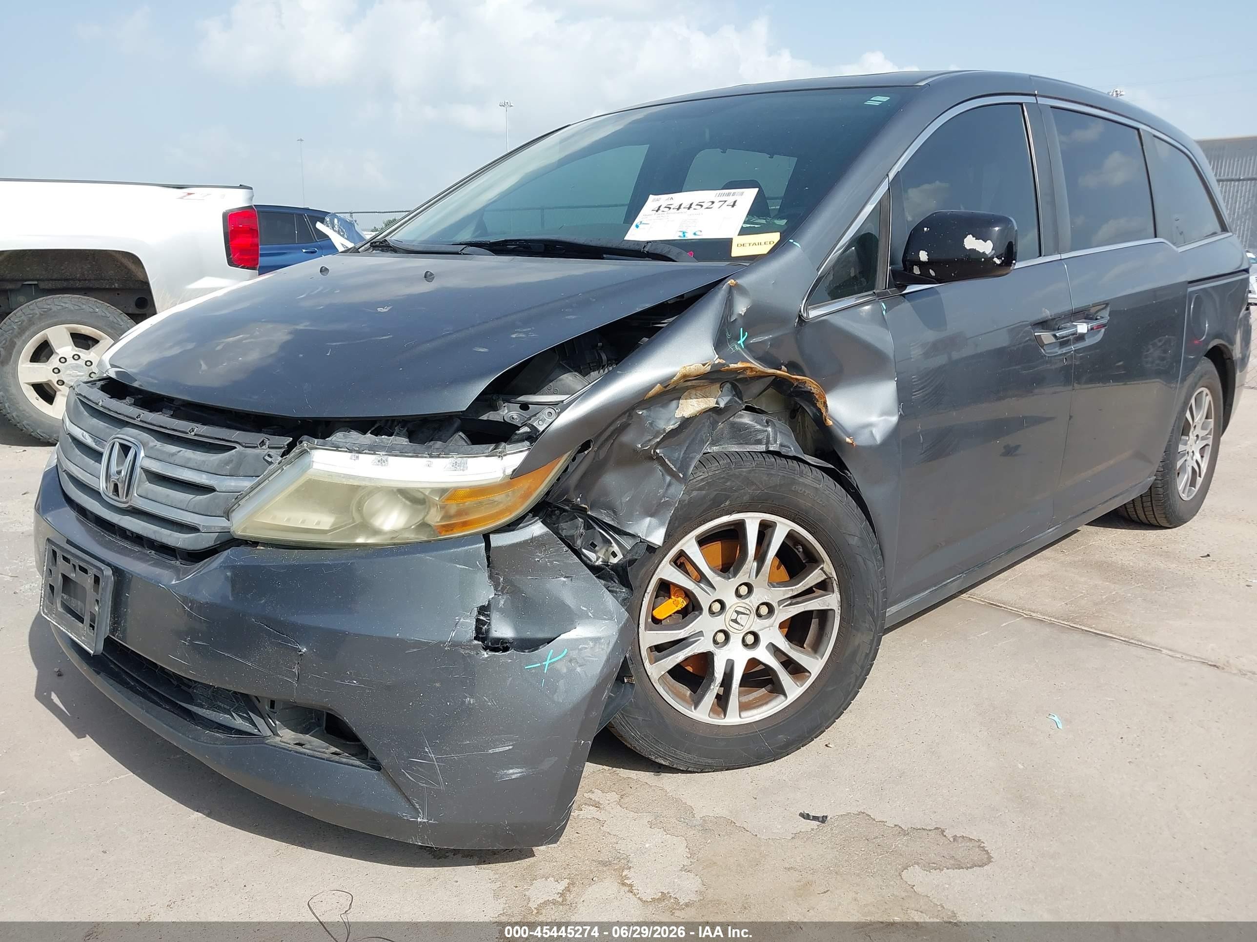 2013 Honda Odyssey Ex-l Серый vin: 5FNRL5H60DB015108