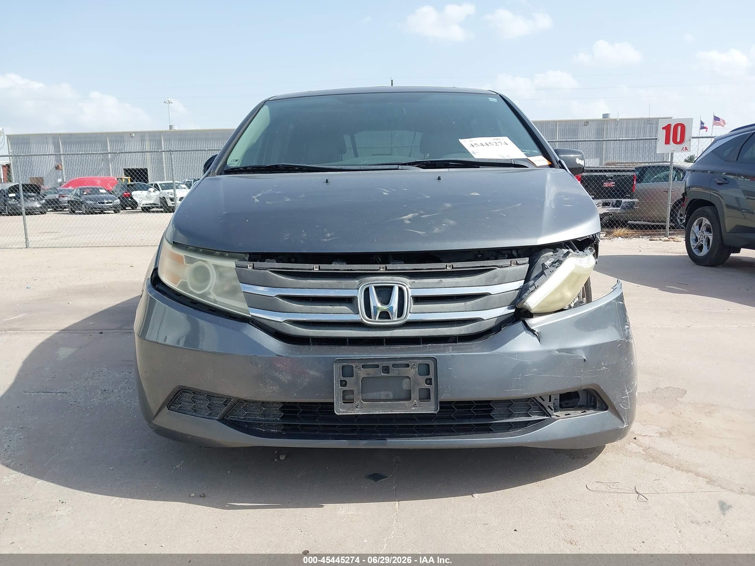 2013 Honda Odyssey Ex-l Серый vin: 5FNRL5H60DB015108