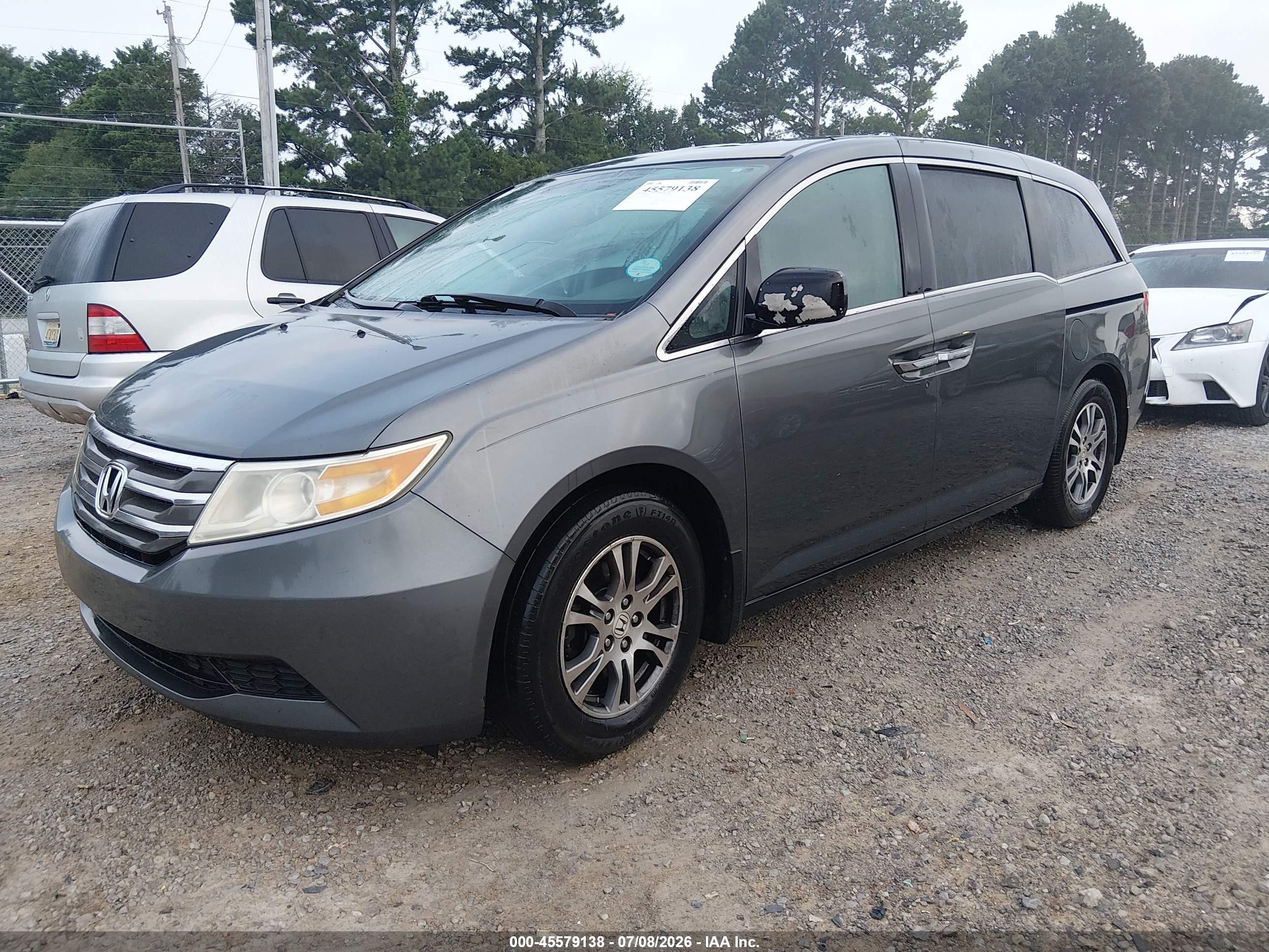 2013 Honda Odyssey Ex-l Gray vin: 5FNRL5H60DB016856