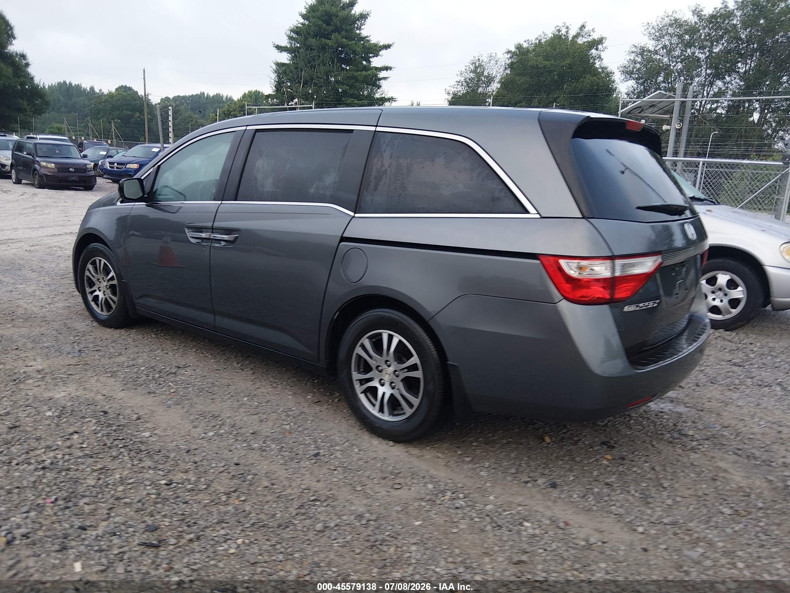 2013 Honda Odyssey Ex-l Gray vin: 5FNRL5H60DB016856
