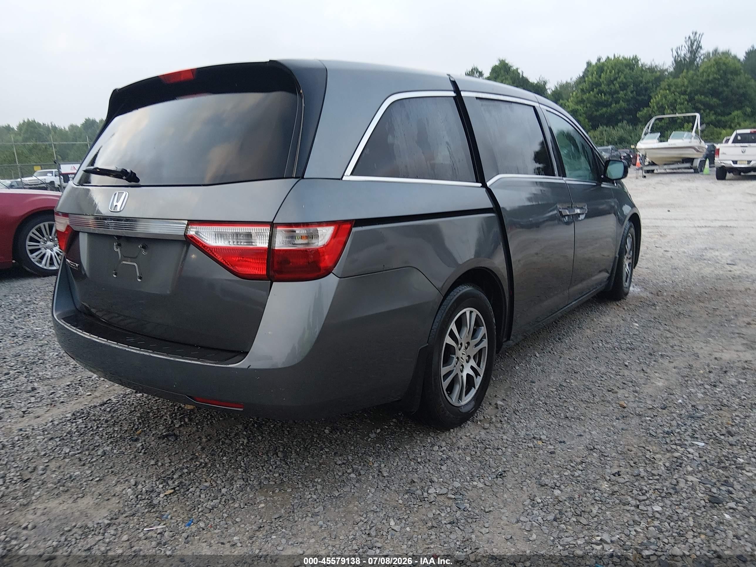 2013 Honda Odyssey Ex-l Gray vin: 5FNRL5H60DB016856