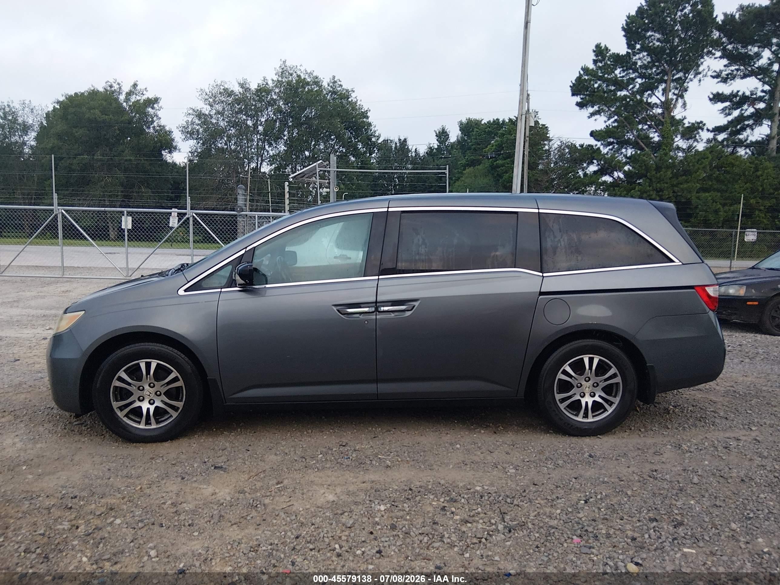 2013 Honda Odyssey Ex-l Gray vin: 5FNRL5H60DB016856