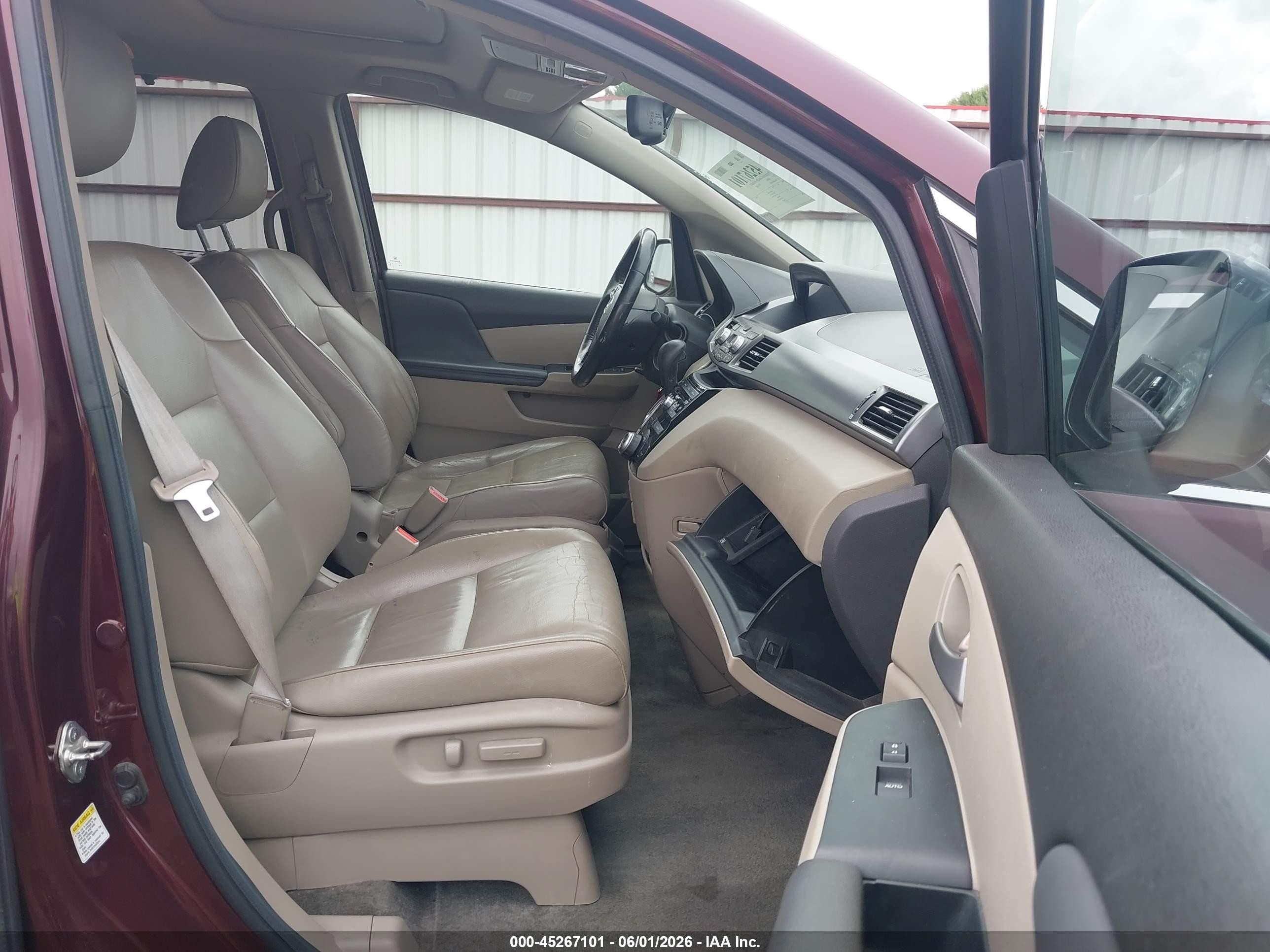 2013 Honda Odyssey Ex-l Maroon vin: 5FNRL5H60DB025671