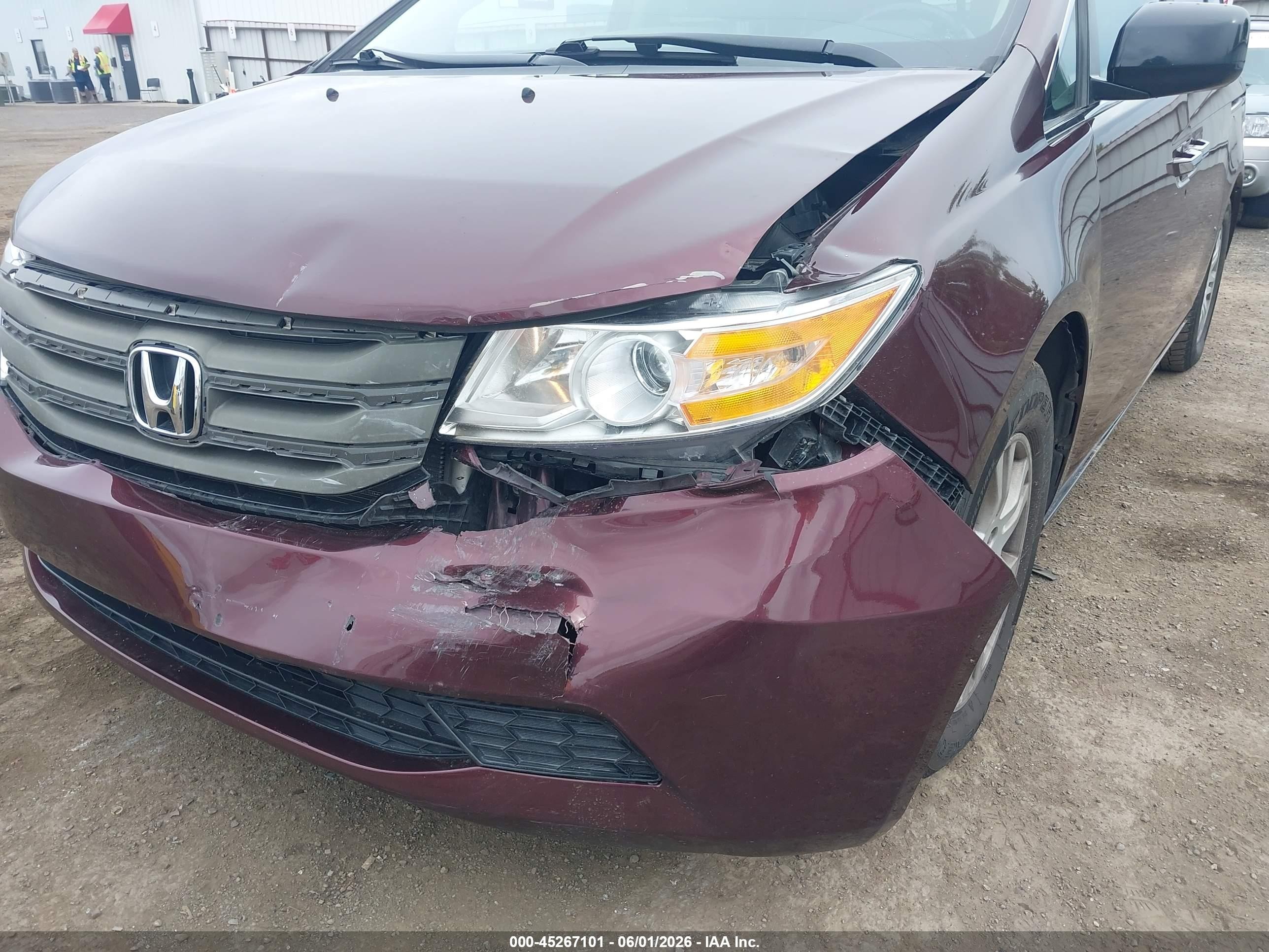 2013 Honda Odyssey Ex-l Maroon vin: 5FNRL5H60DB025671
