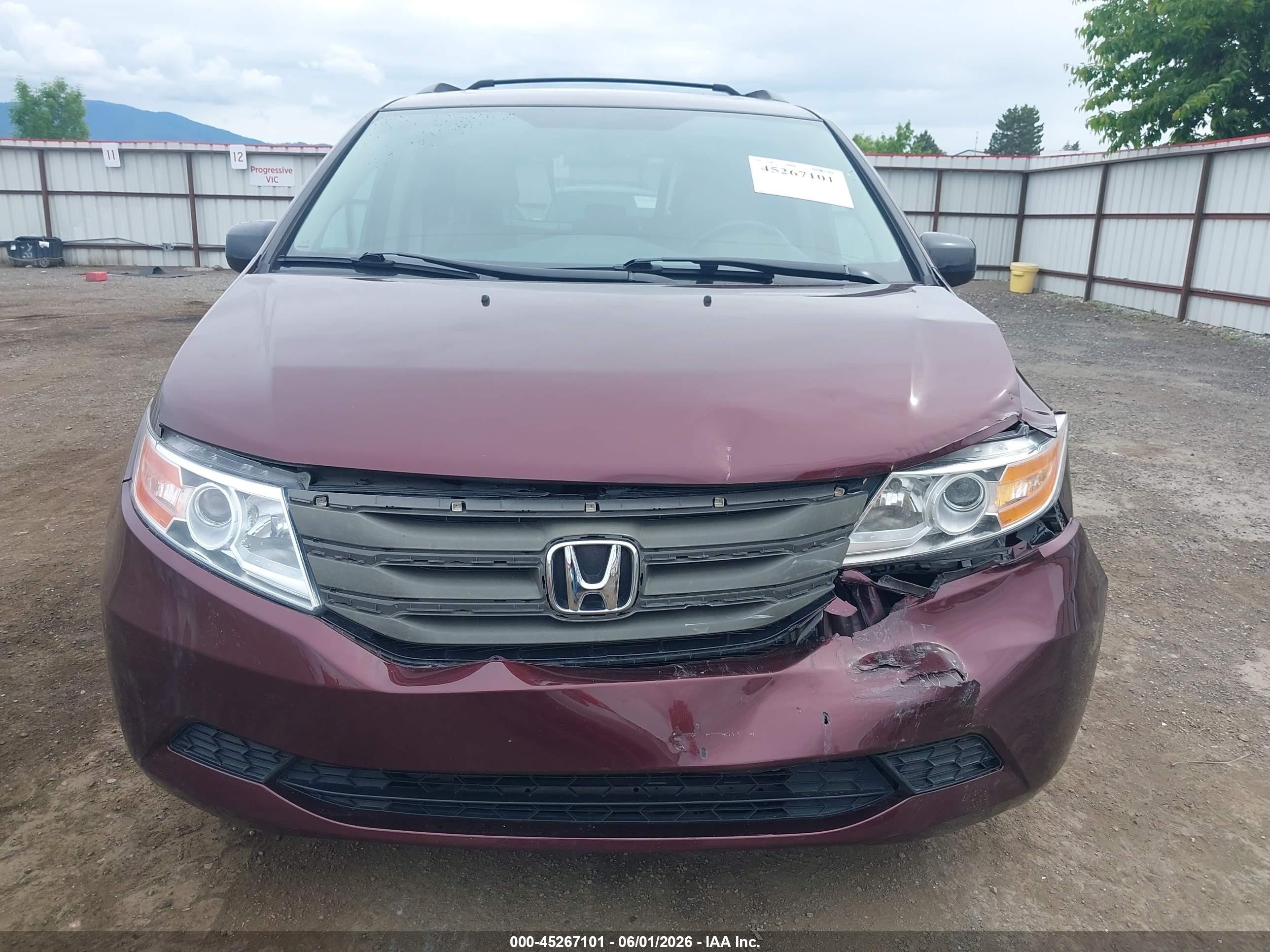 2013 Honda Odyssey Ex-l Maroon vin: 5FNRL5H60DB025671
