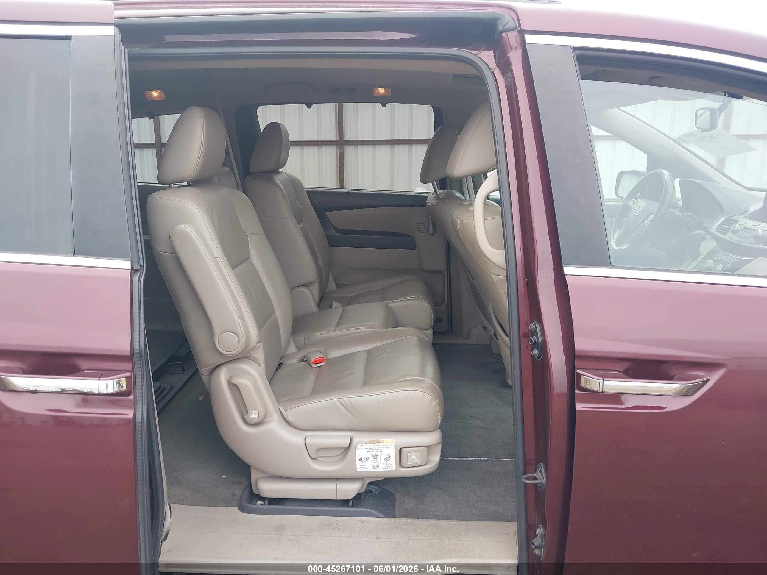 2013 Honda Odyssey Ex-l Maroon vin: 5FNRL5H60DB025671
