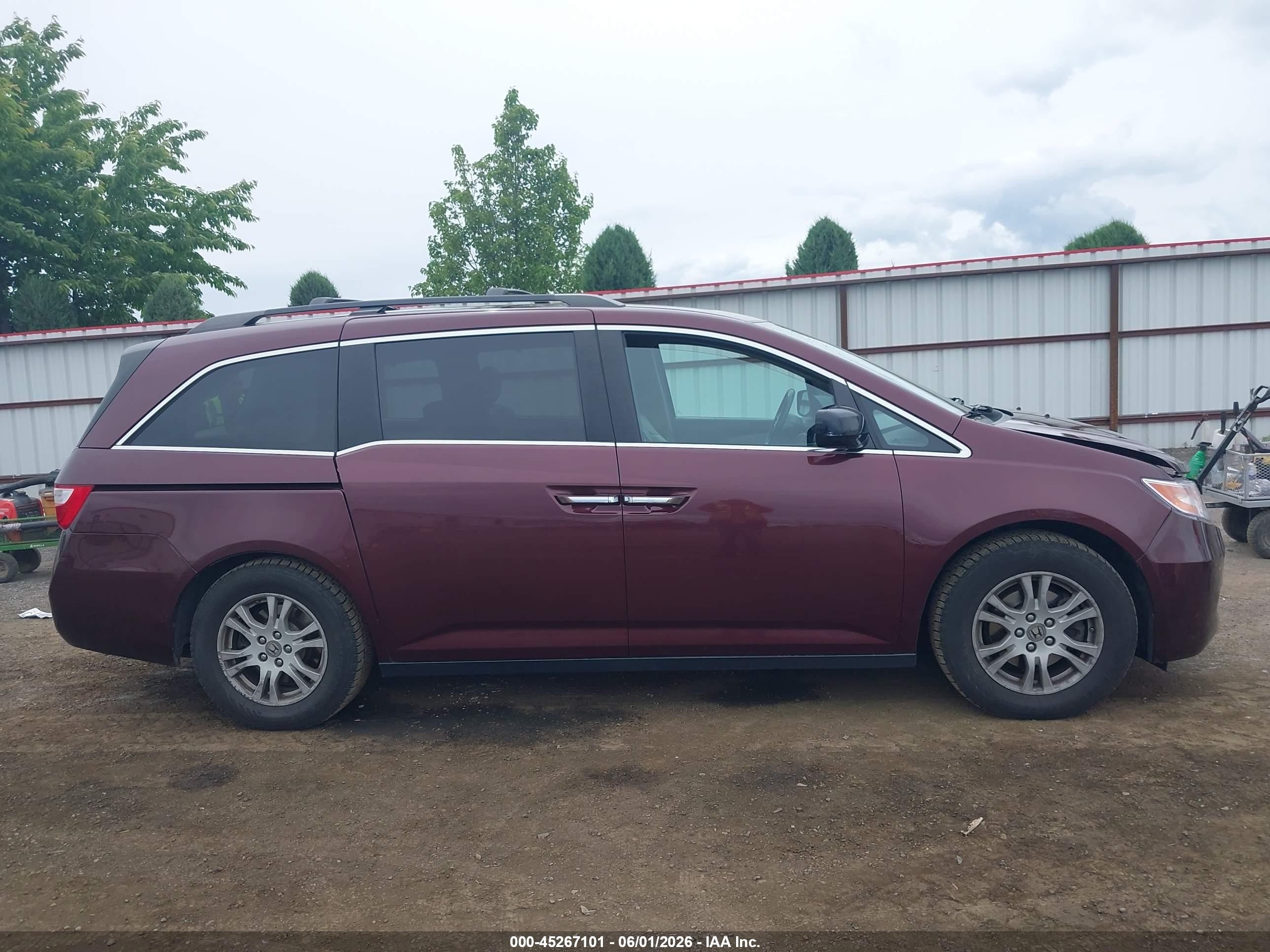 2013 Honda Odyssey Ex-l Maroon vin: 5FNRL5H60DB025671