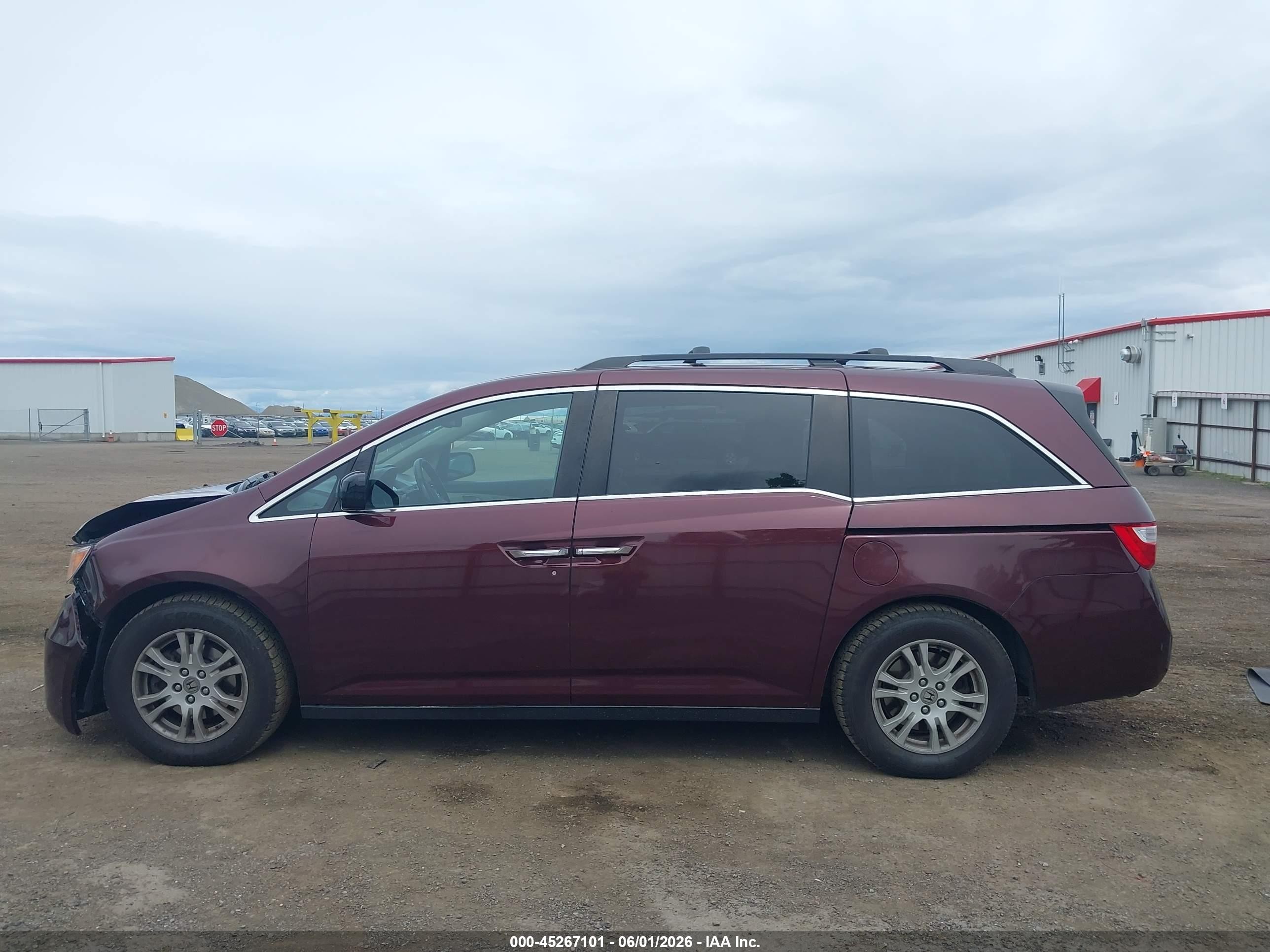 2013 Honda Odyssey Ex-l Maroon vin: 5FNRL5H60DB025671