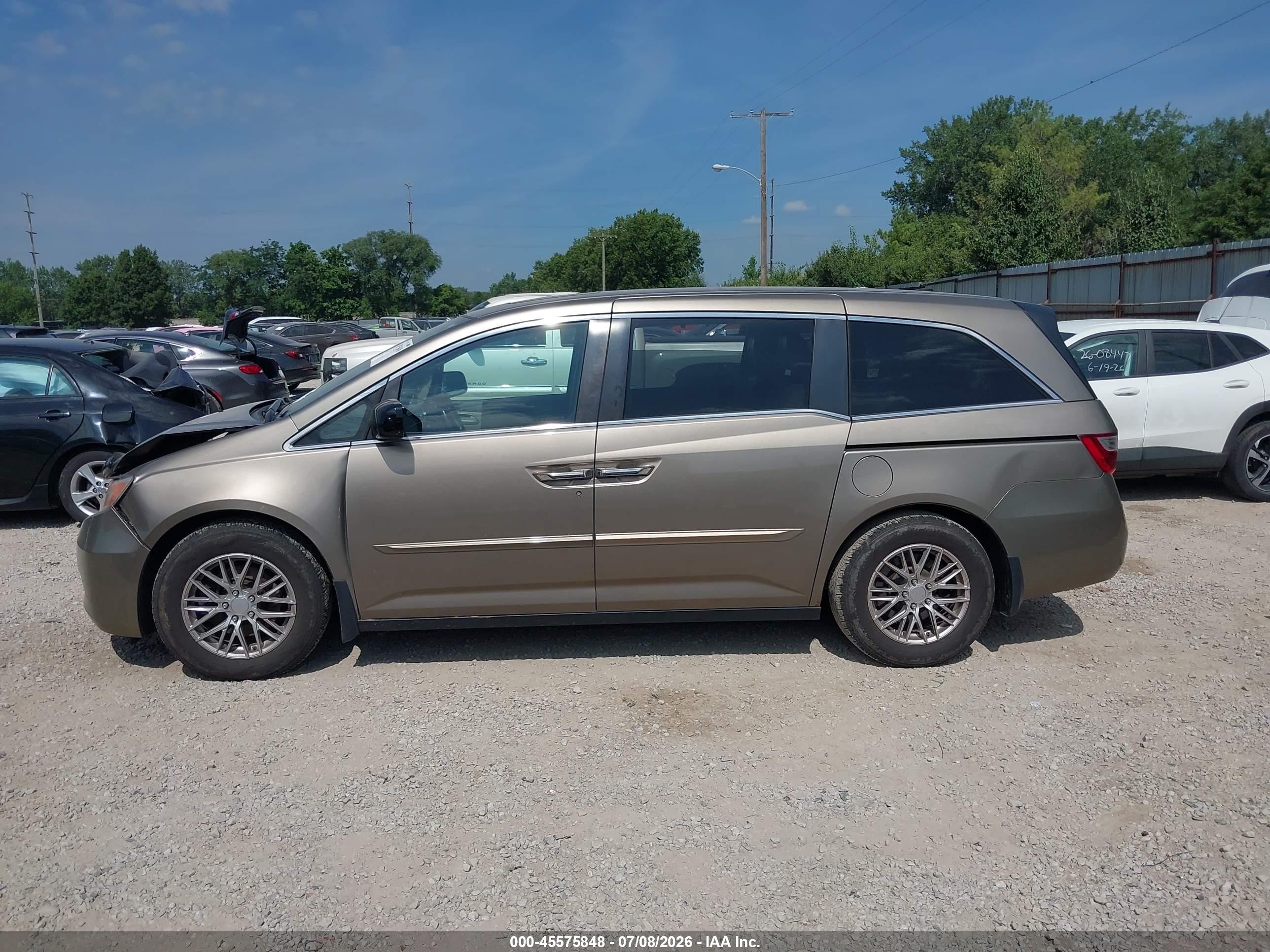 2013 Honda Odyssey Ex-l Gold vin: 5FNRL5H60DB046620