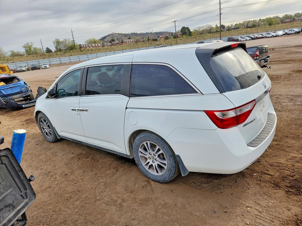 2013 Honda Odyssey Exl White vin: 5FNRL5H60DB047265
