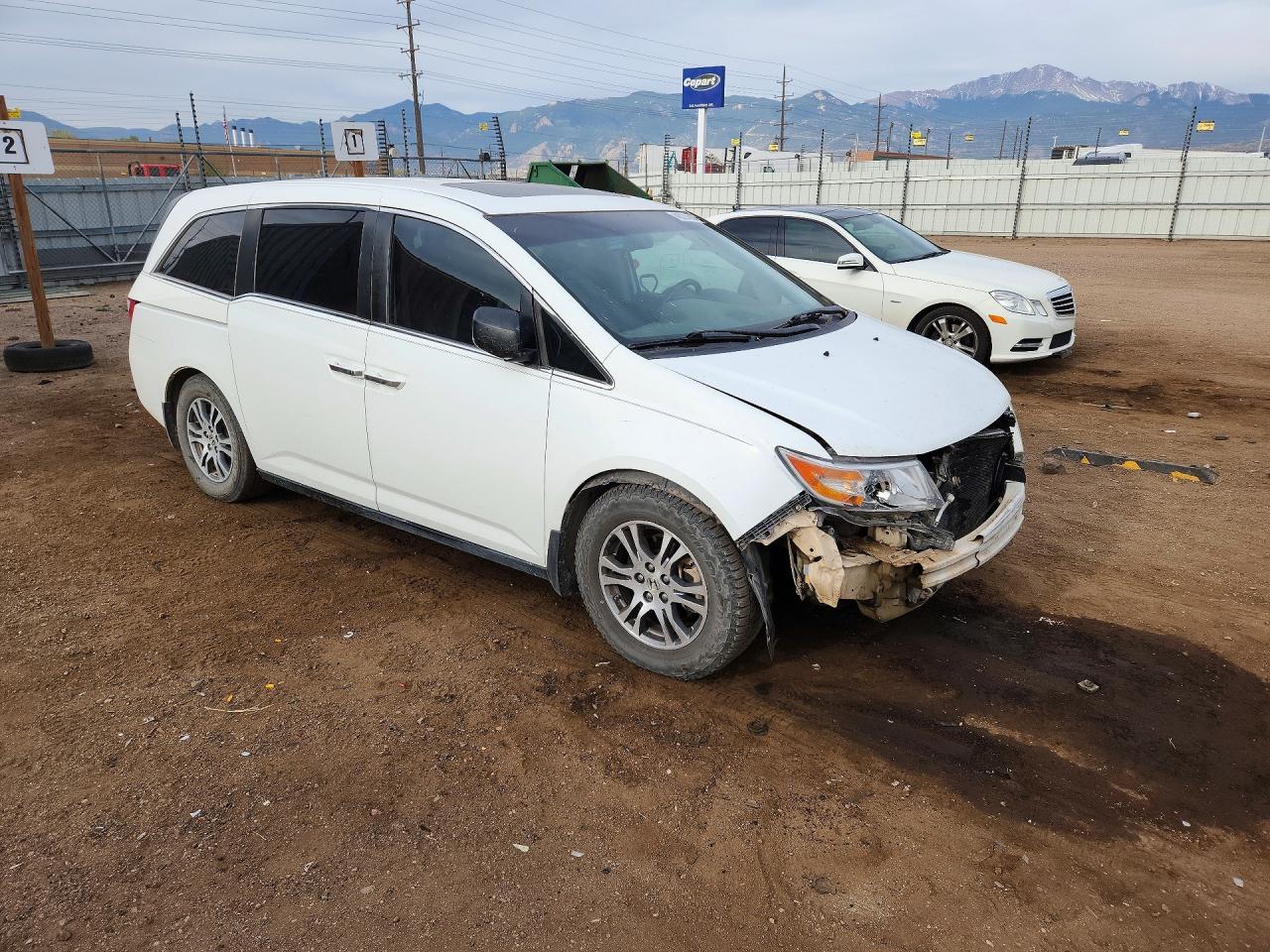 2013 Honda Odyssey Exl White vin: 5FNRL5H60DB047265