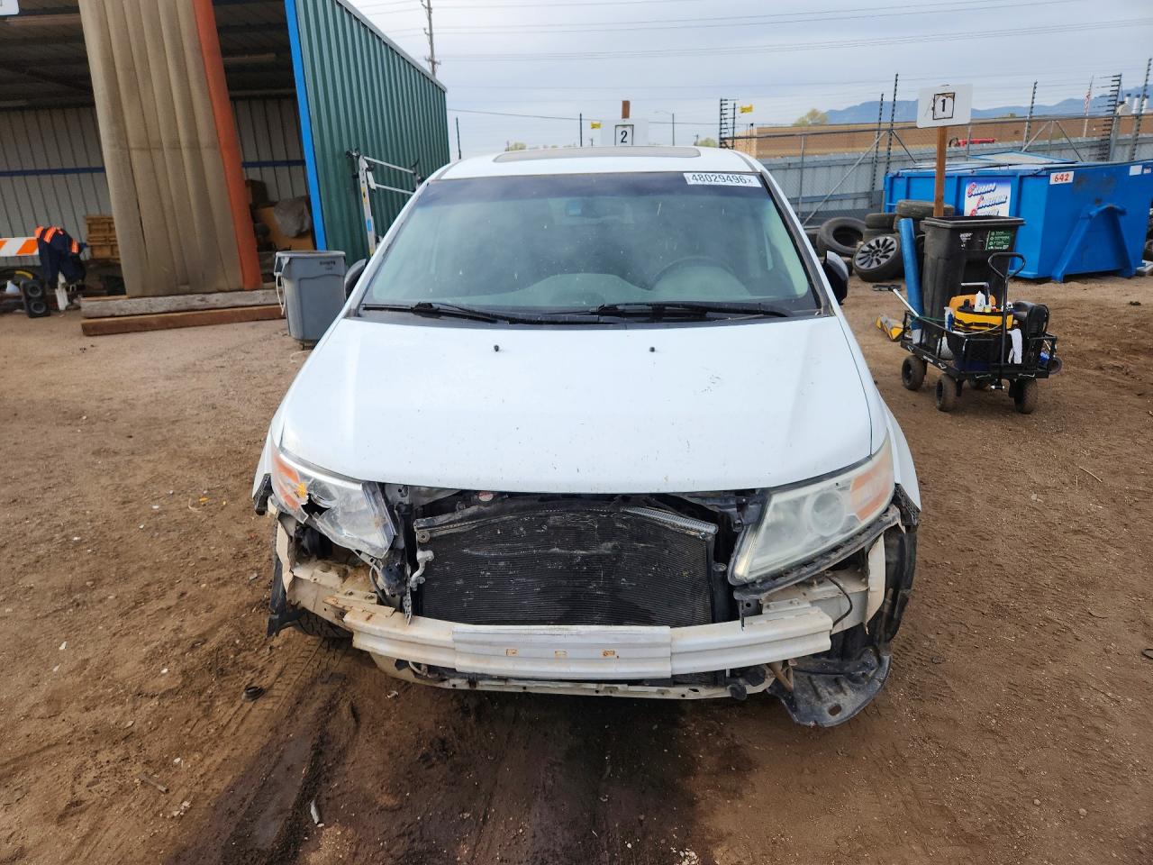 2013 Honda Odyssey Exl White vin: 5FNRL5H60DB047265