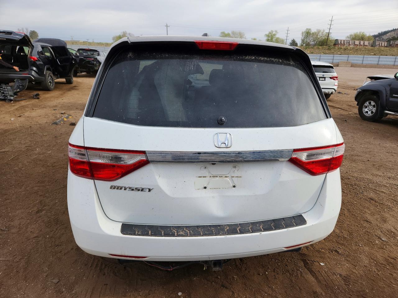 2013 Honda Odyssey Exl White vin: 5FNRL5H60DB047265