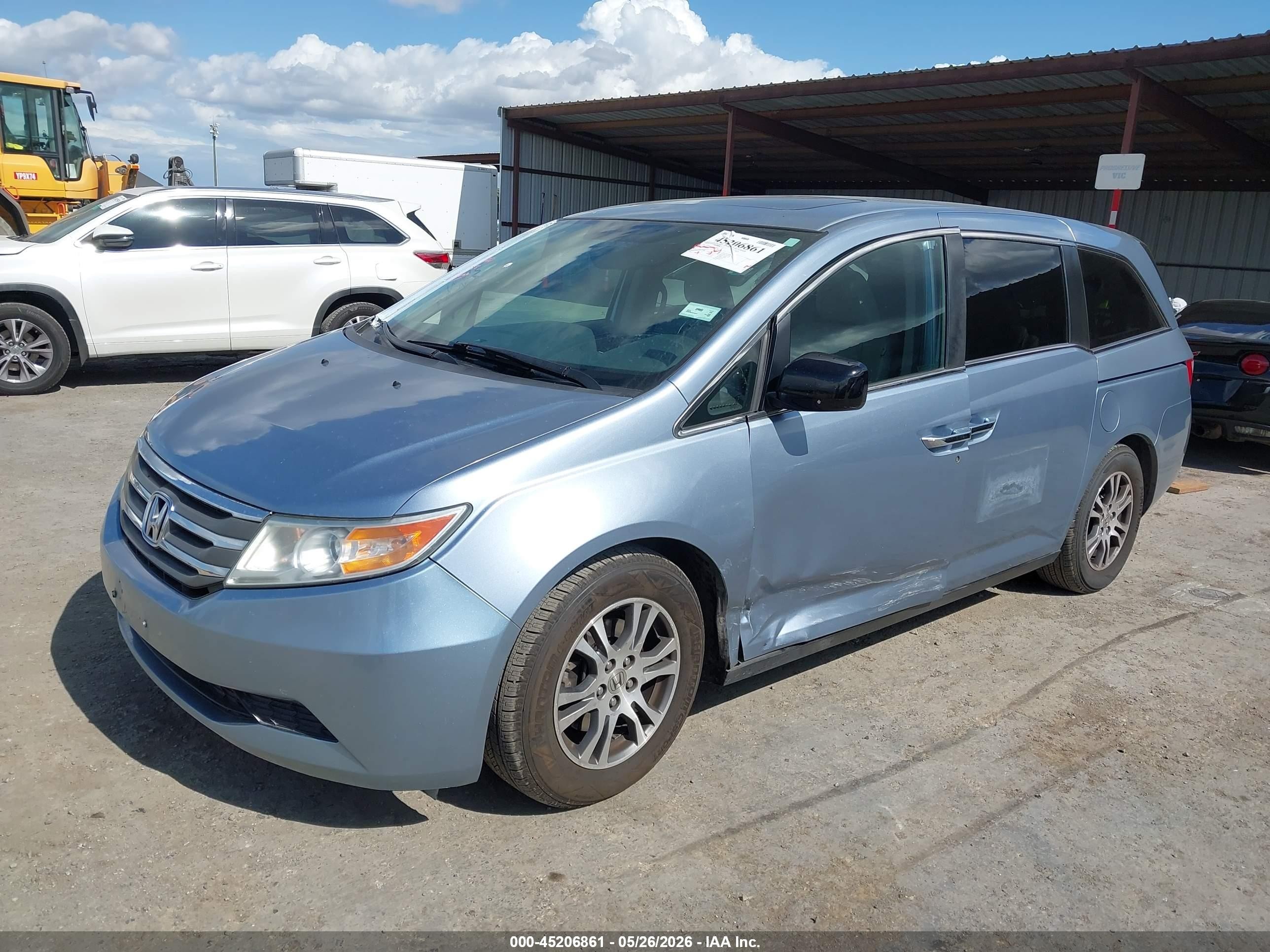 2013 Honda Odyssey Ex-l Light Blue vin: 5FNRL5H60DB058010
