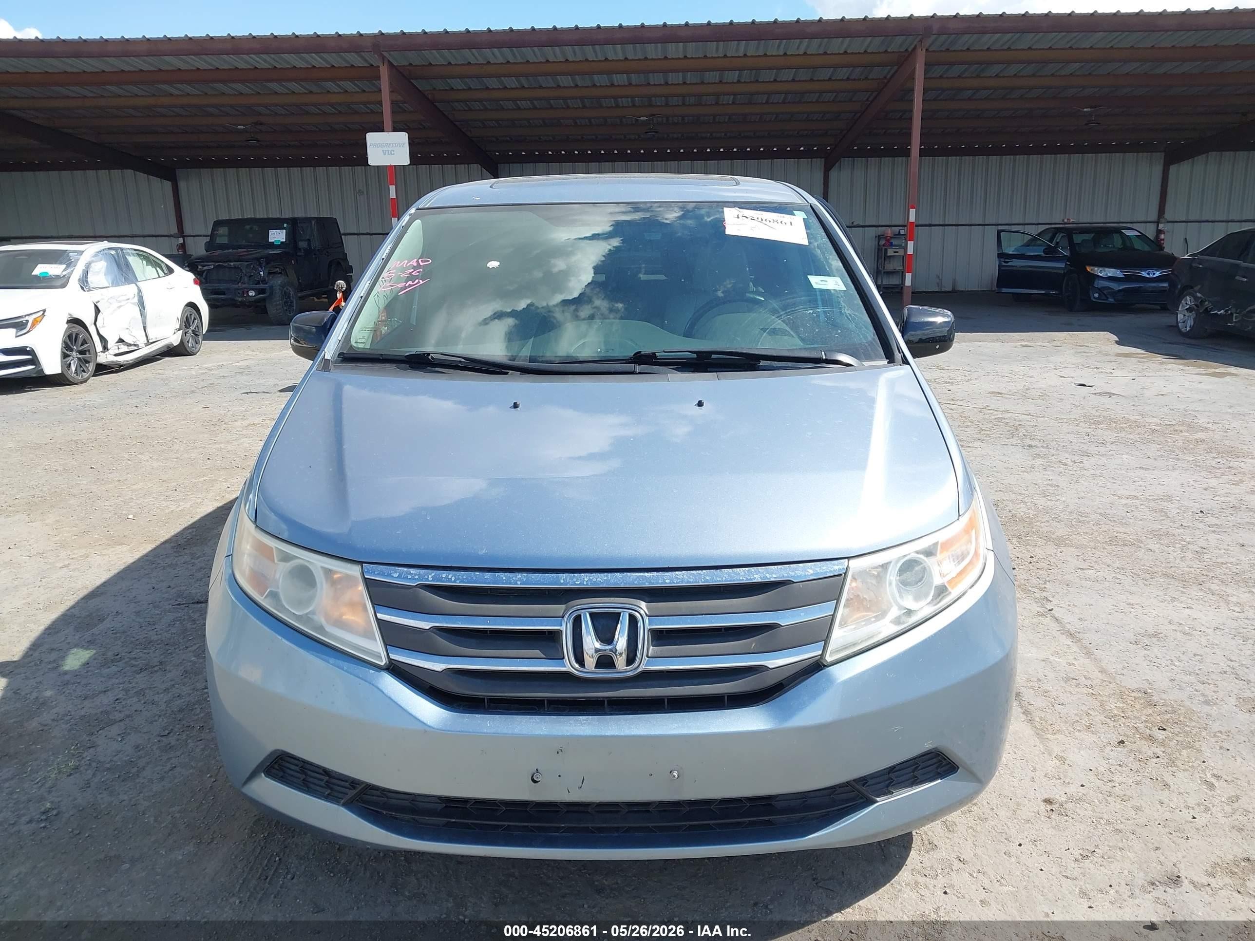 2013 Honda Odyssey Ex-l Light Blue vin: 5FNRL5H60DB058010