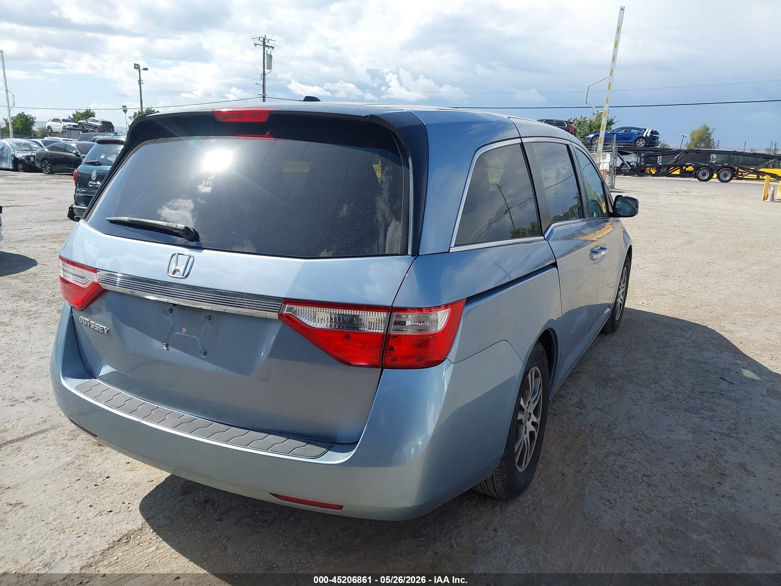 2013 Honda Odyssey Ex-l Light Blue vin: 5FNRL5H60DB058010