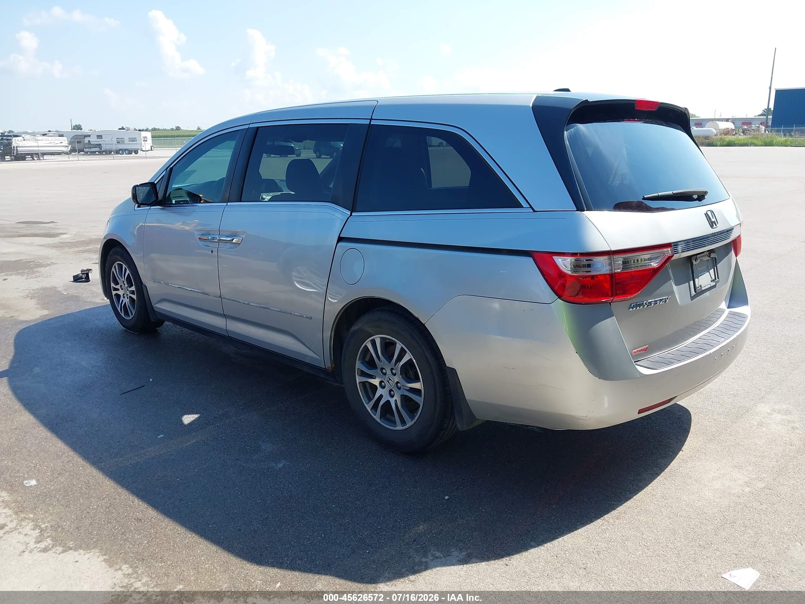 2013 Honda Odyssey Ex-l Silver vin: 5FNRL5H60DB064650