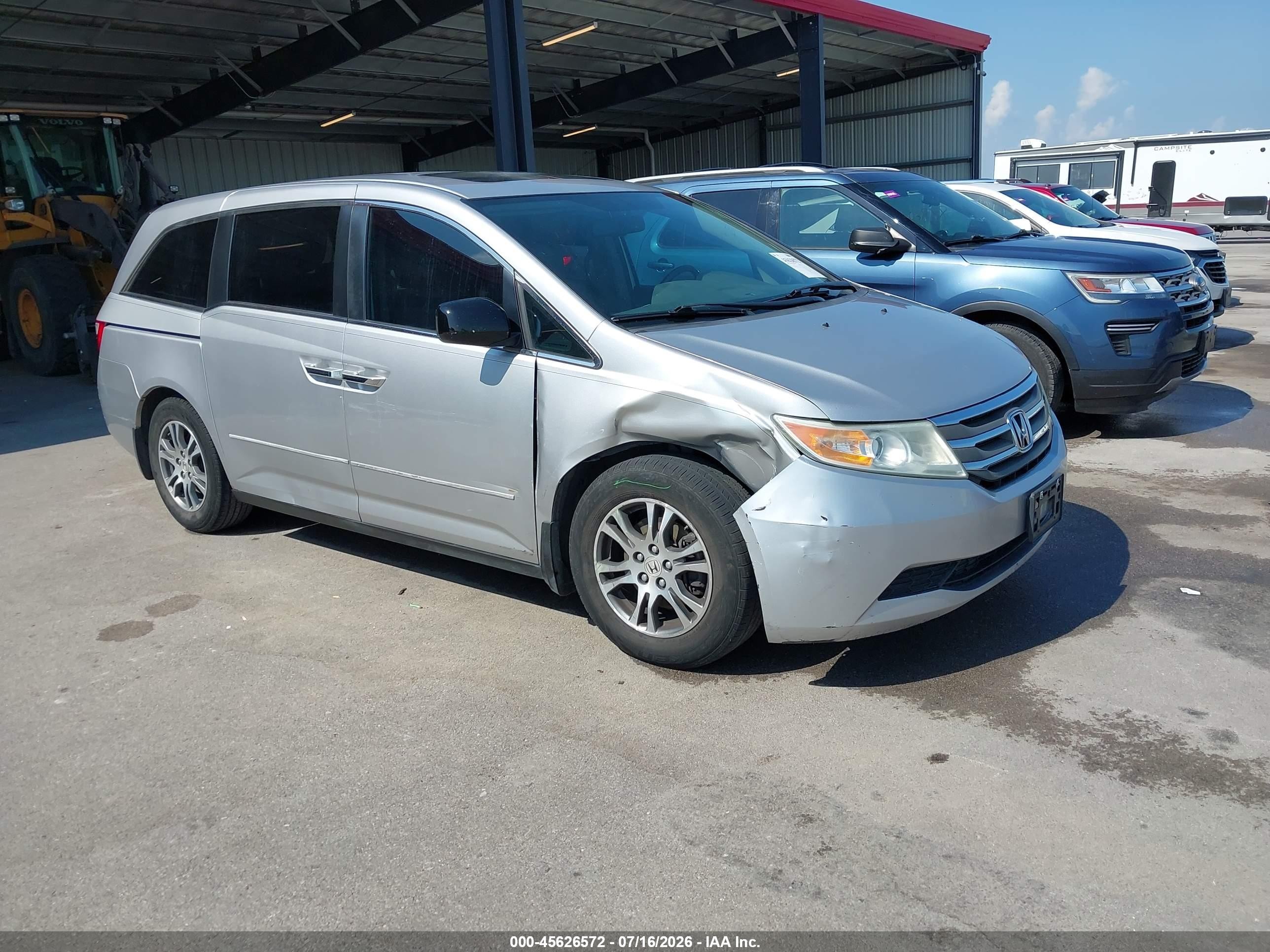 2013 Honda Odyssey Ex-l Серебряный vin: 5FNRL5H60DB064650