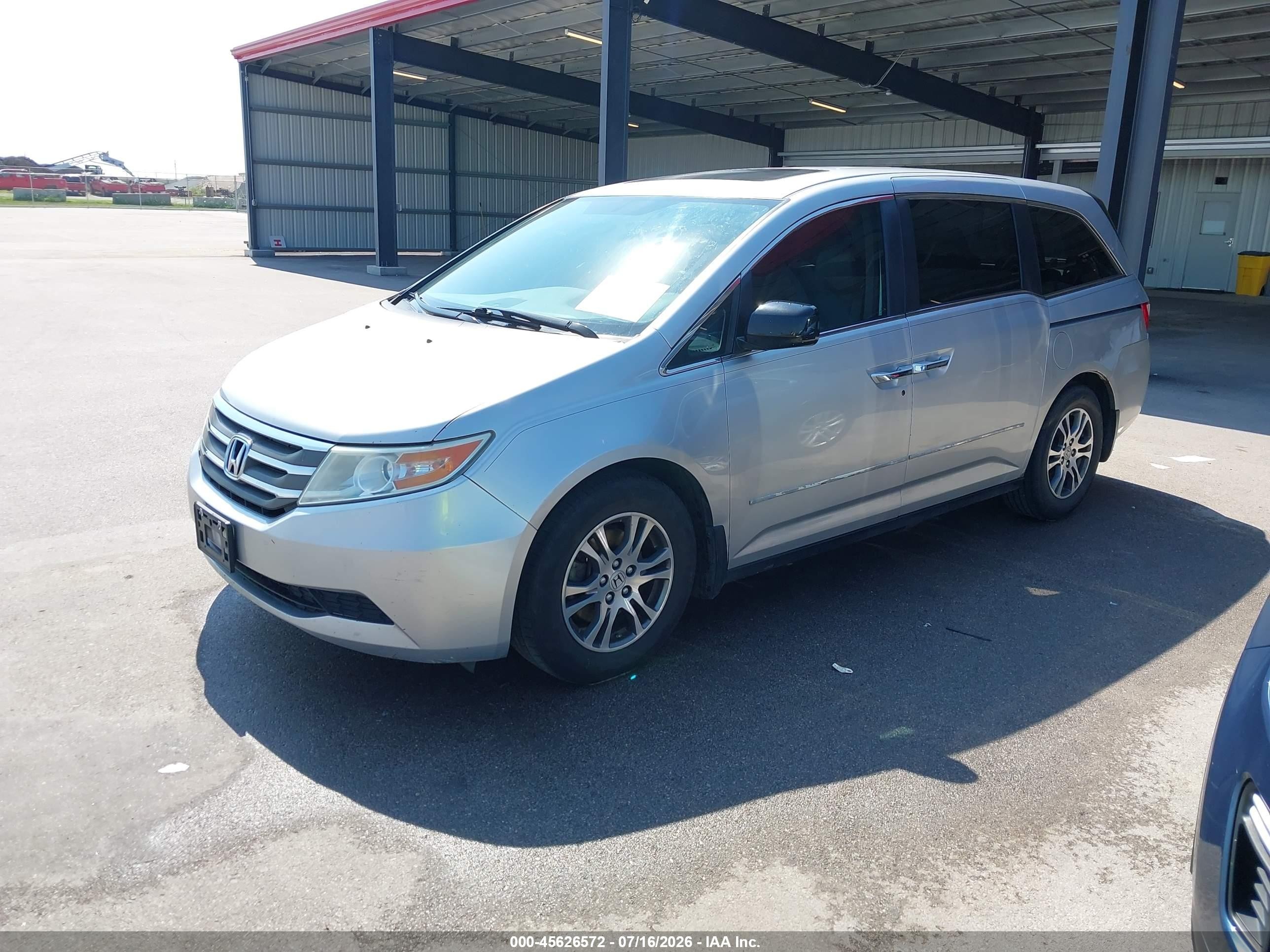 2013 Honda Odyssey Ex-l Silver vin: 5FNRL5H60DB064650