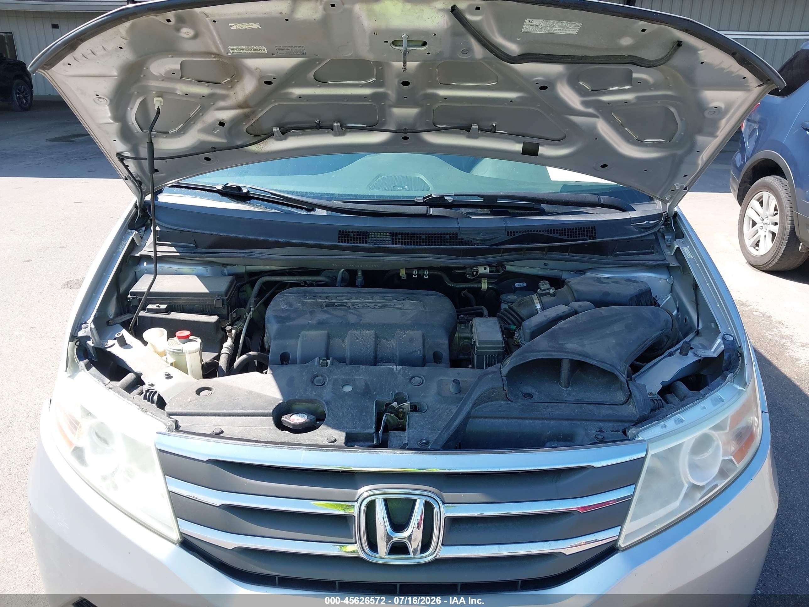2013 Honda Odyssey Ex-l Silver vin: 5FNRL5H60DB064650