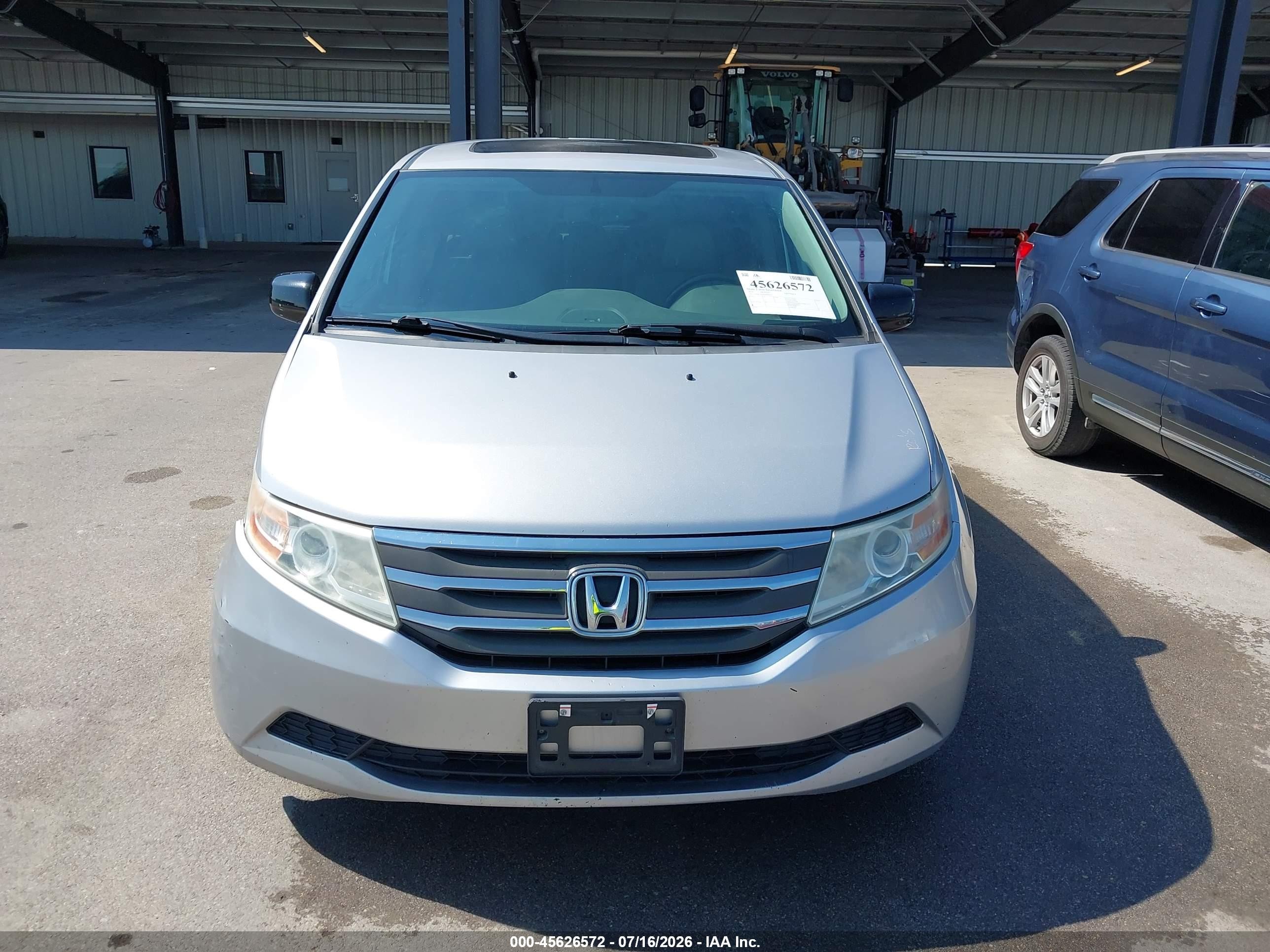 2013 Honda Odyssey Ex-l Silver vin: 5FNRL5H60DB064650