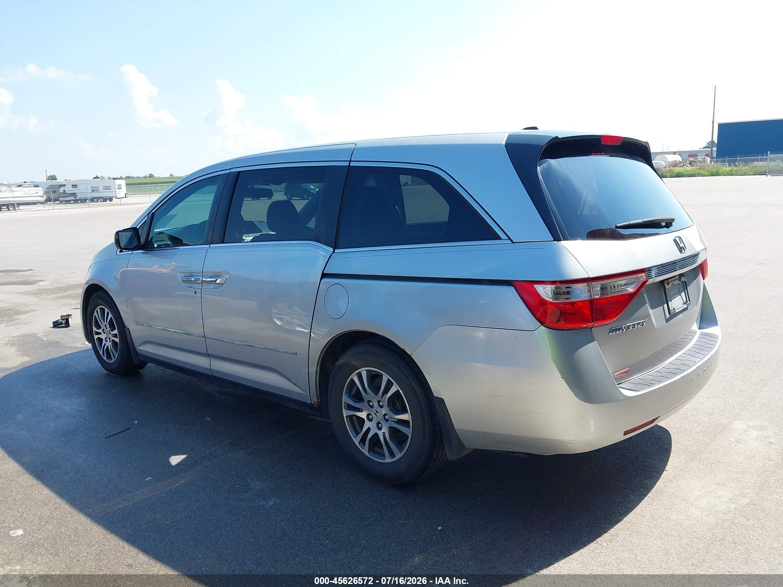 2013 Honda Odyssey Ex-l Silver vin: 5FNRL5H60DB064650