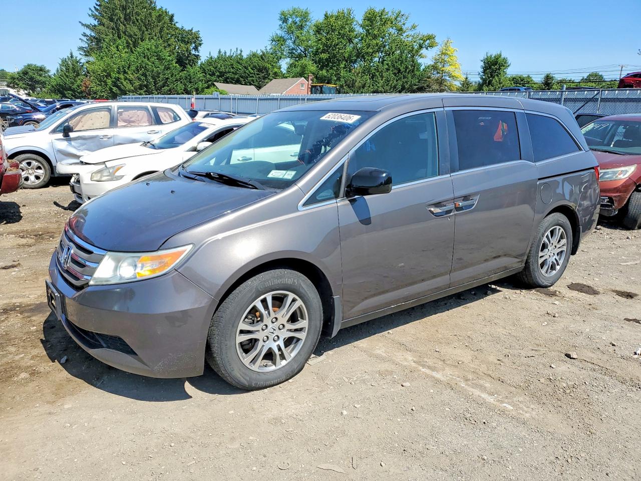 2013 Honda Odyssey Exl Gray vin: 5FNRL5H60DB081920