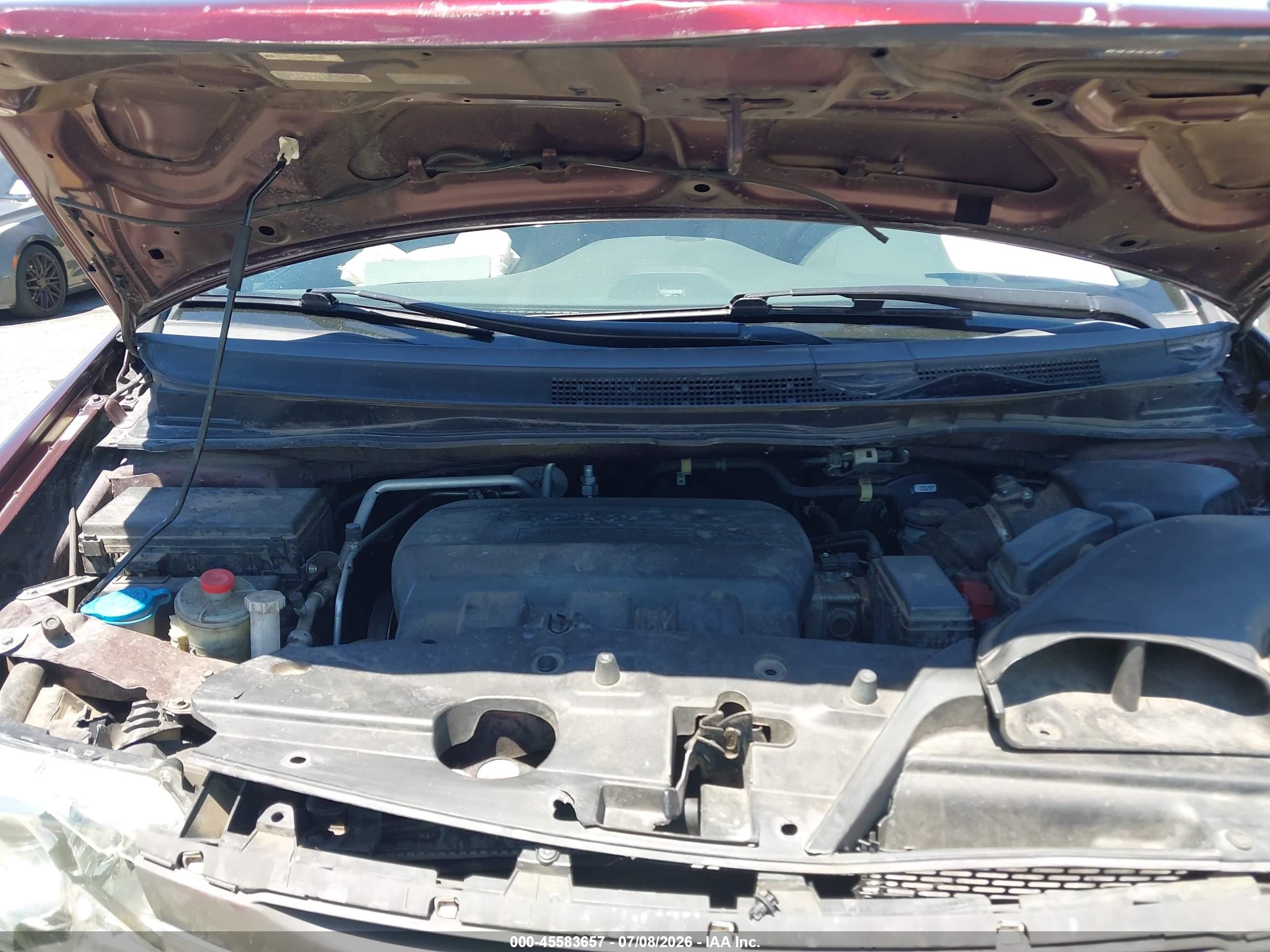 2013 Honda Odyssey Ex-l Burgundy vin: 5FNRL5H60DB091976