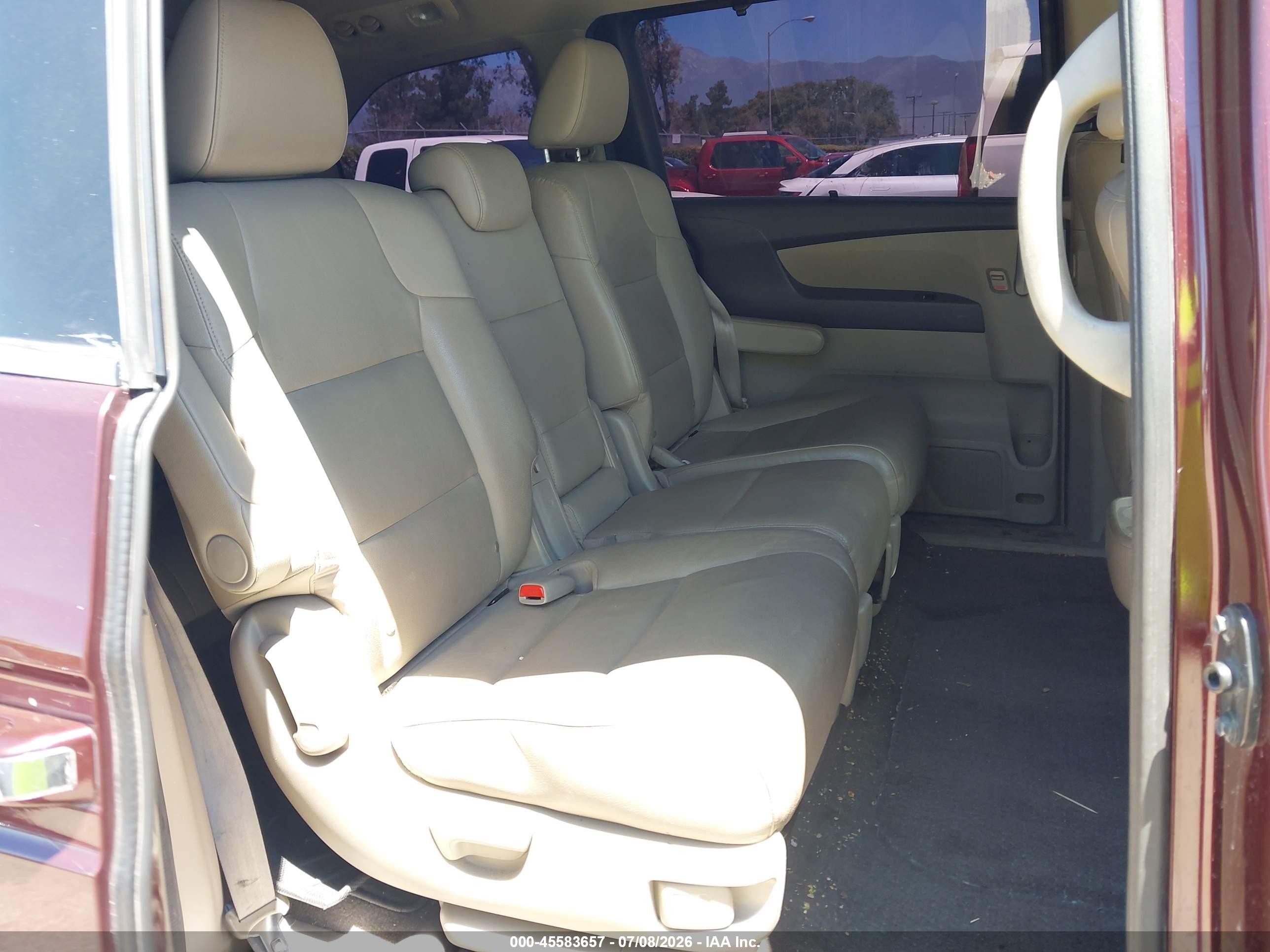 2013 Honda Odyssey Ex-l Burgundy vin: 5FNRL5H60DB091976