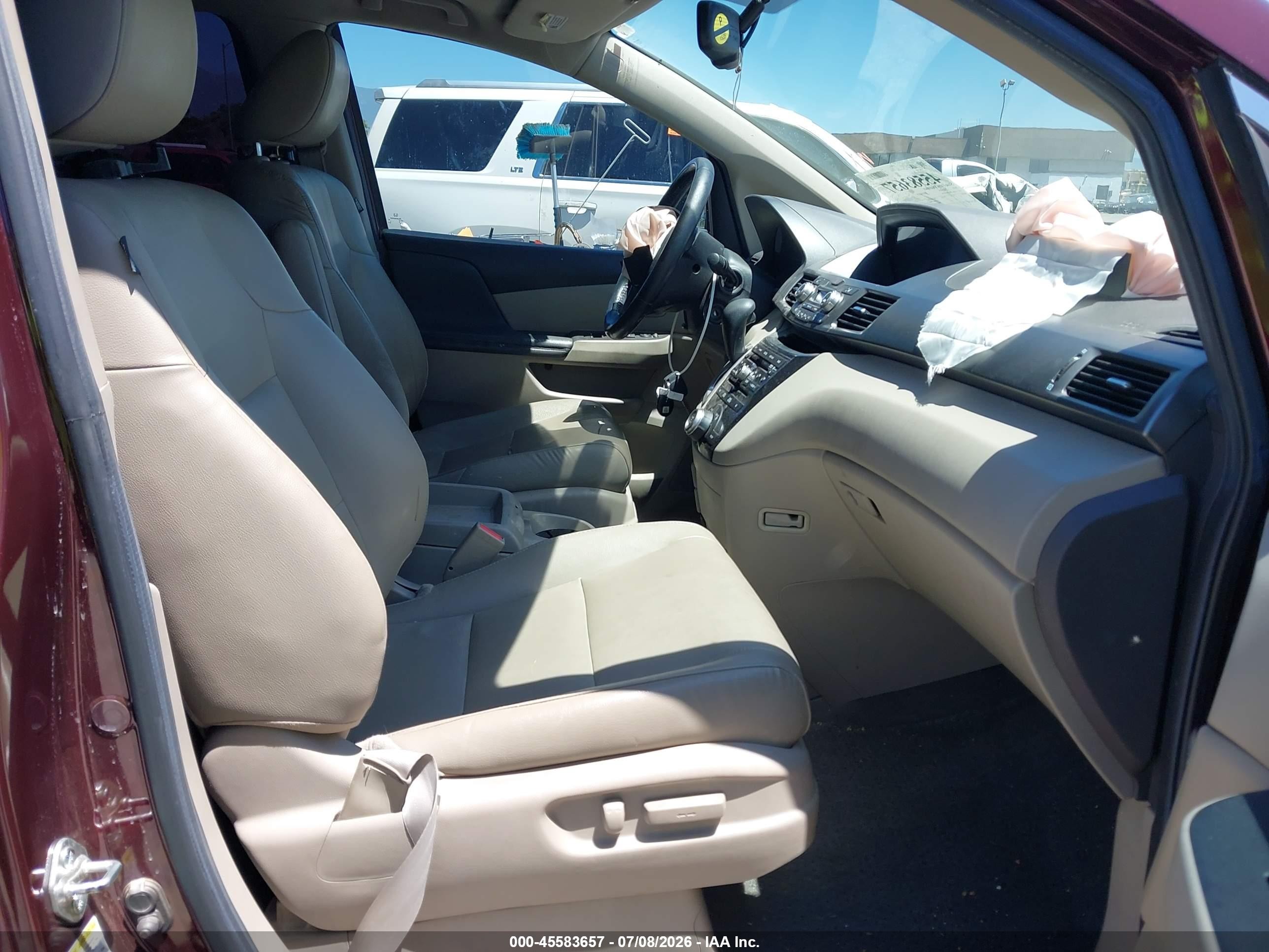 2013 Honda Odyssey Ex-l Burgundy vin: 5FNRL5H60DB091976