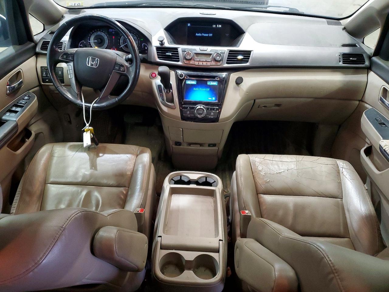 2014 Honda Odyssey Exl White vin: 5FNRL5H60EB016695