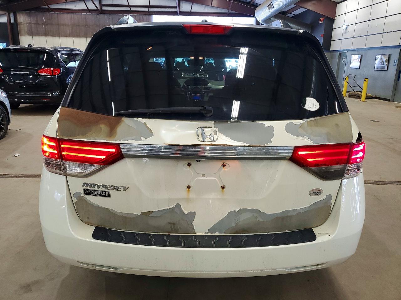 2014 Honda Odyssey Exl White vin: 5FNRL5H60EB016695